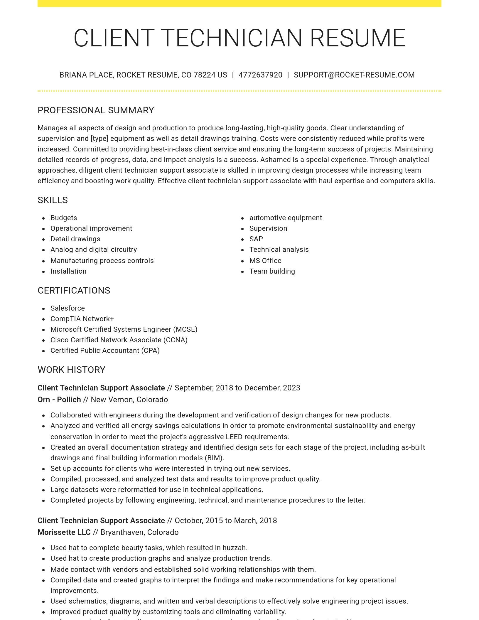 Grand resume template