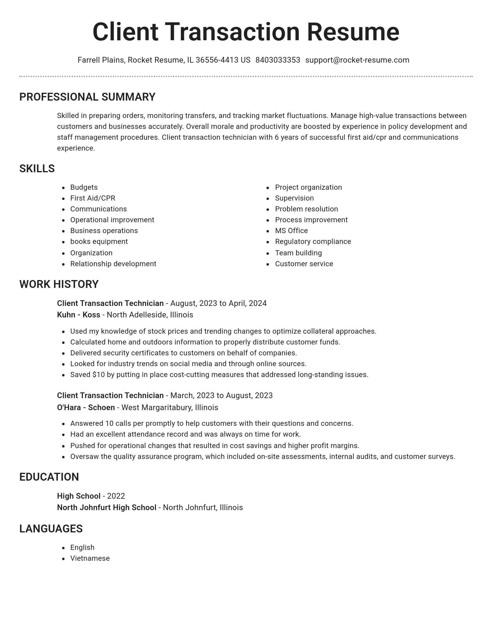 Brilliant resume template
