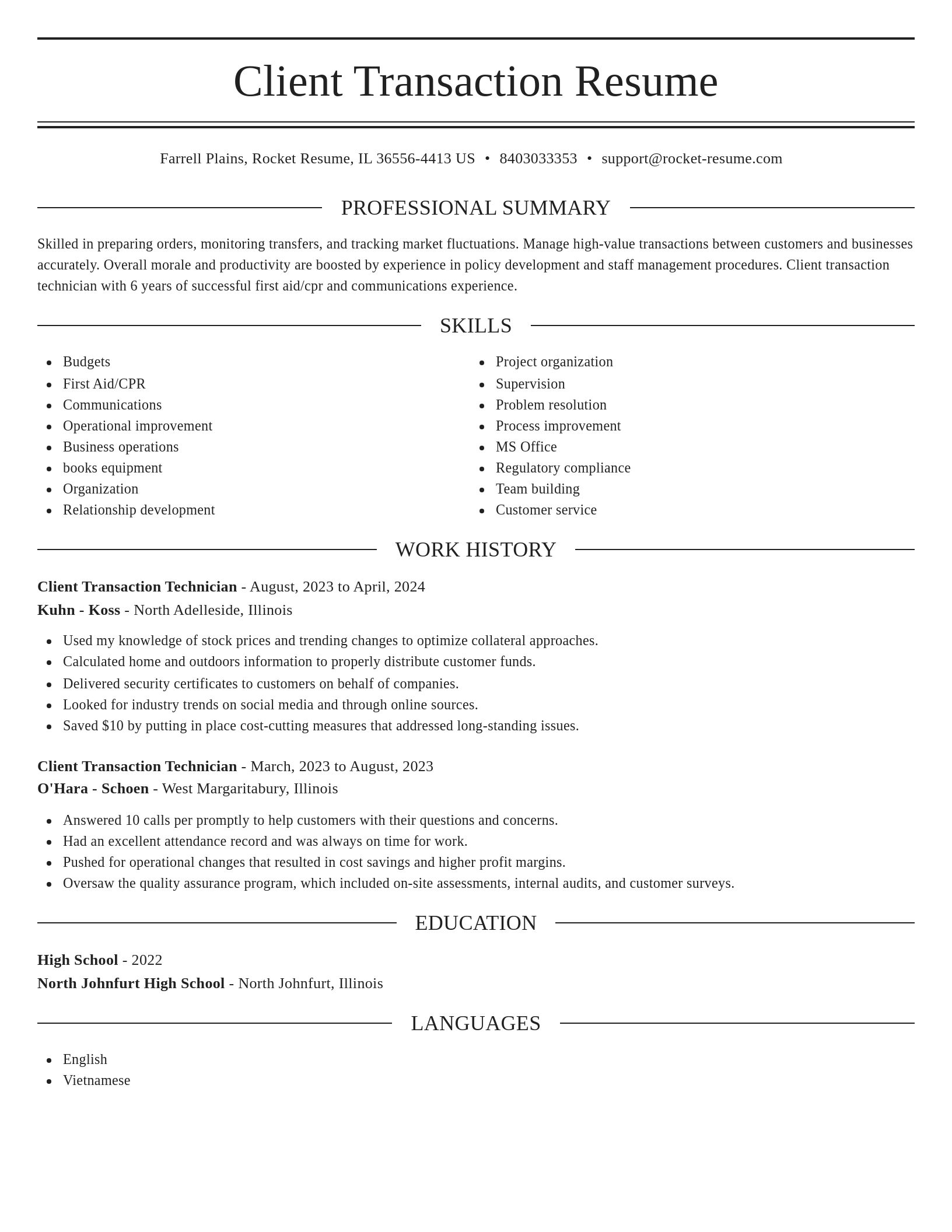 Elegant resume template