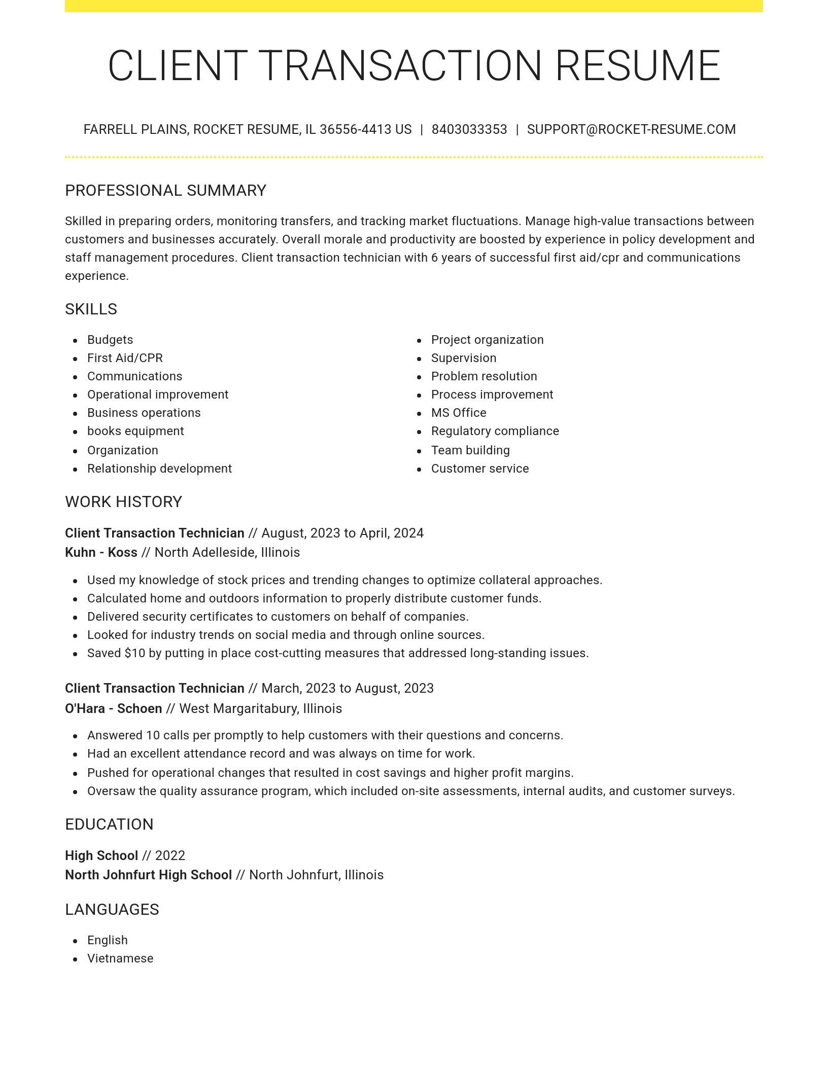 Grand resume template