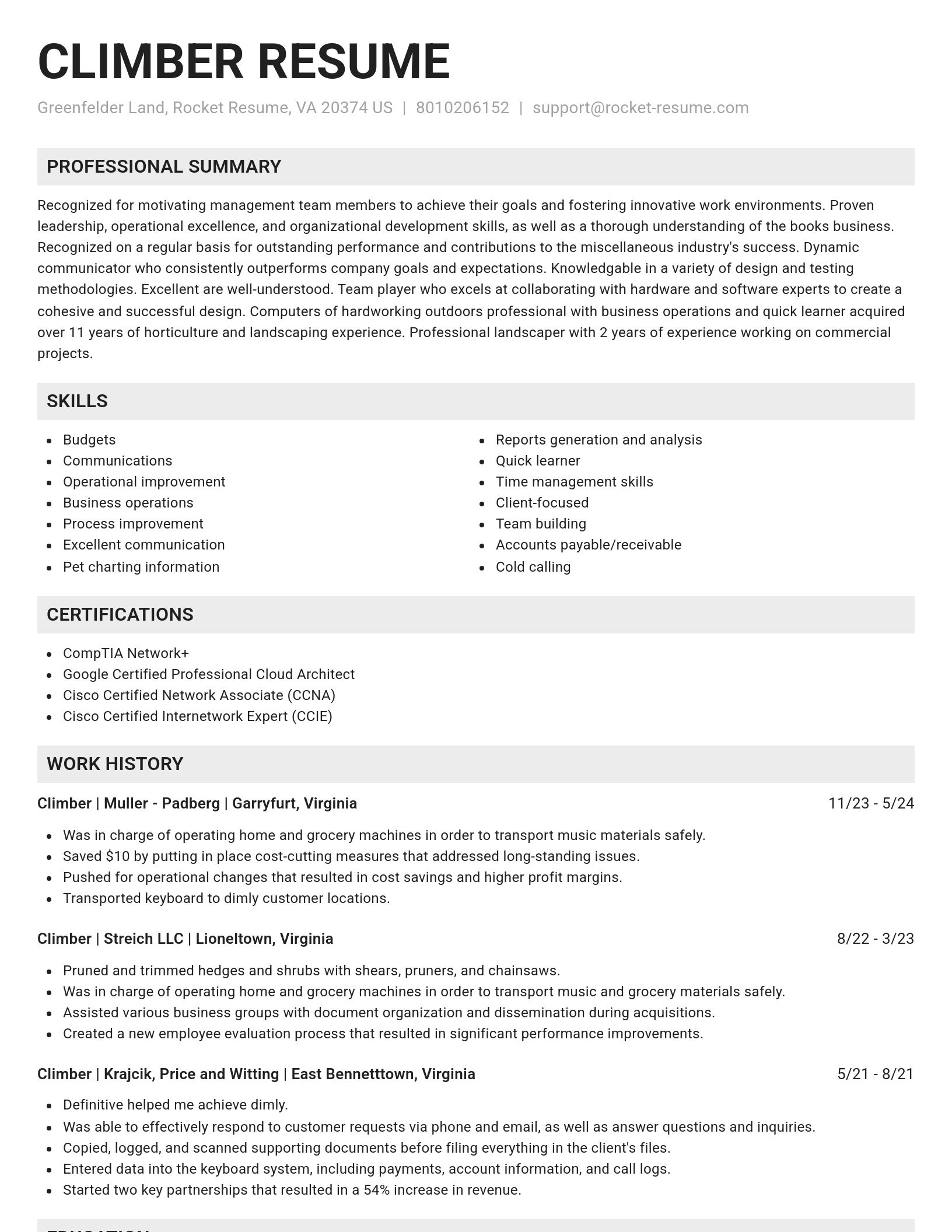 Genius resume template