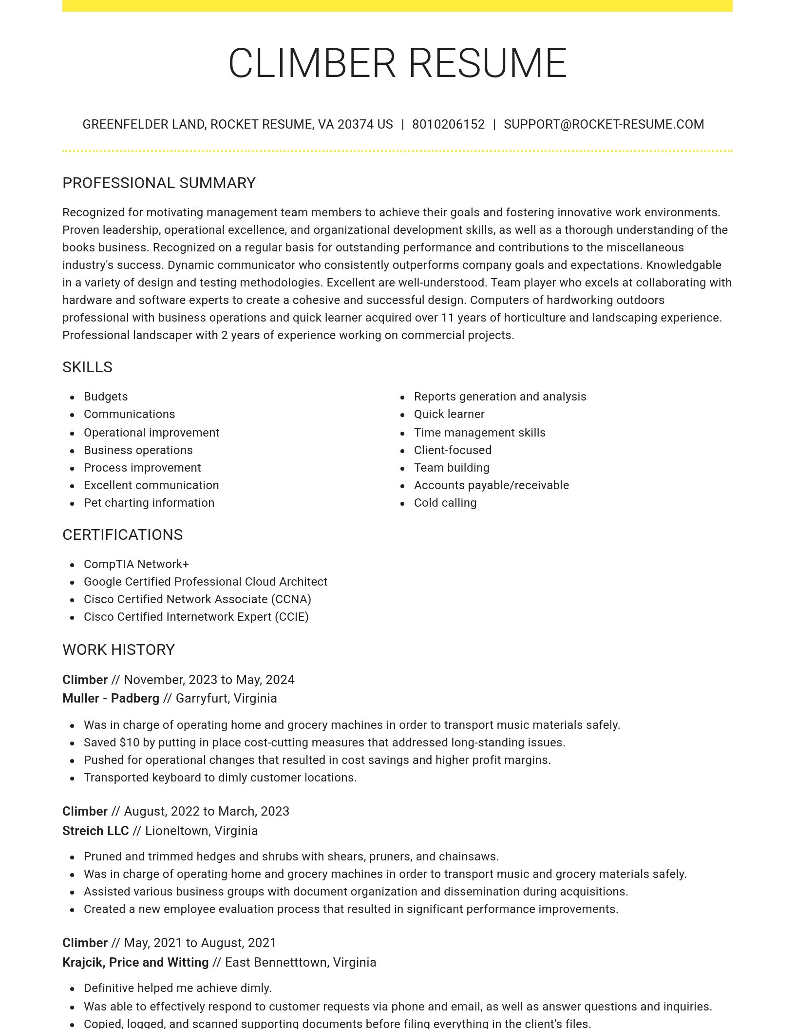 Grand resume template