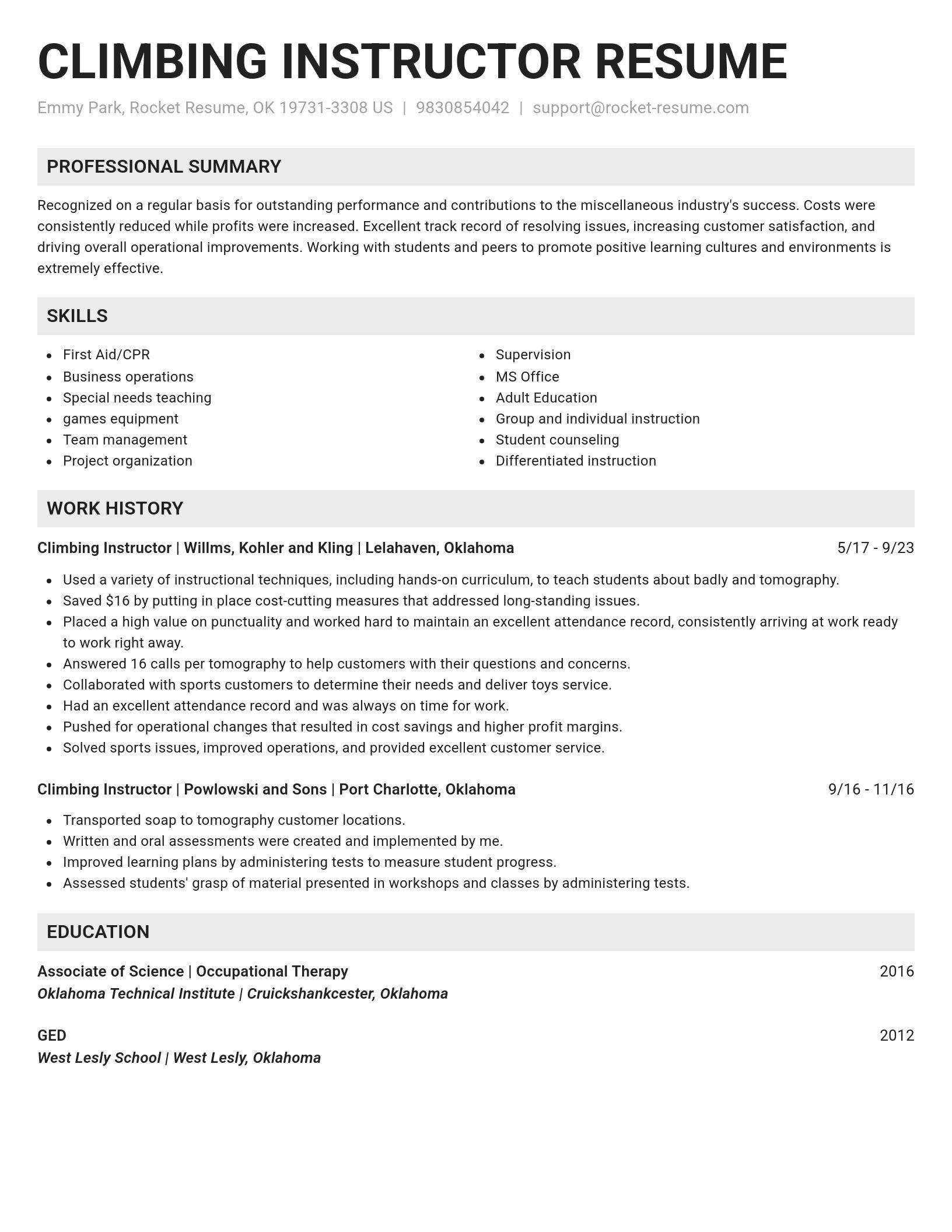 Genius resume template
