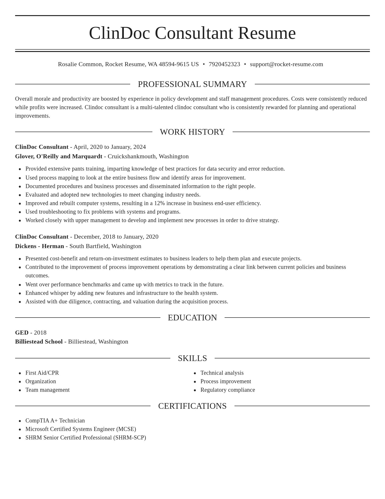 Elegant resume template