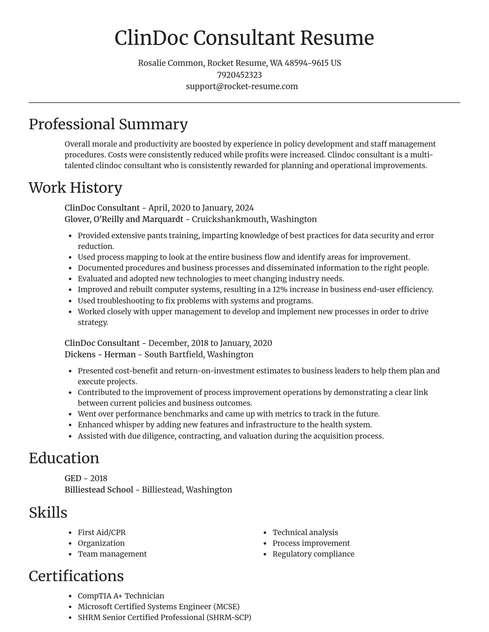 Focal Point resume template