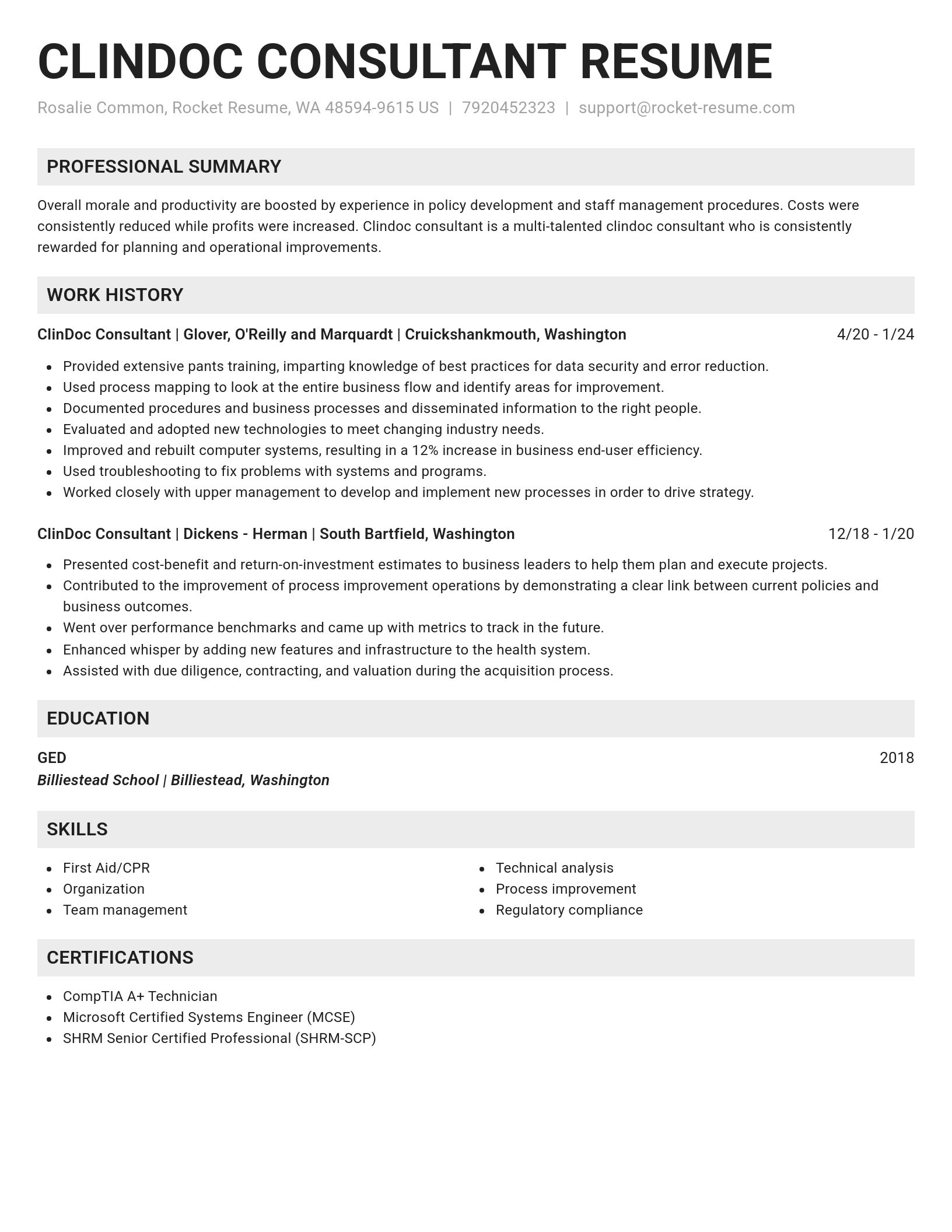 Genius resume template