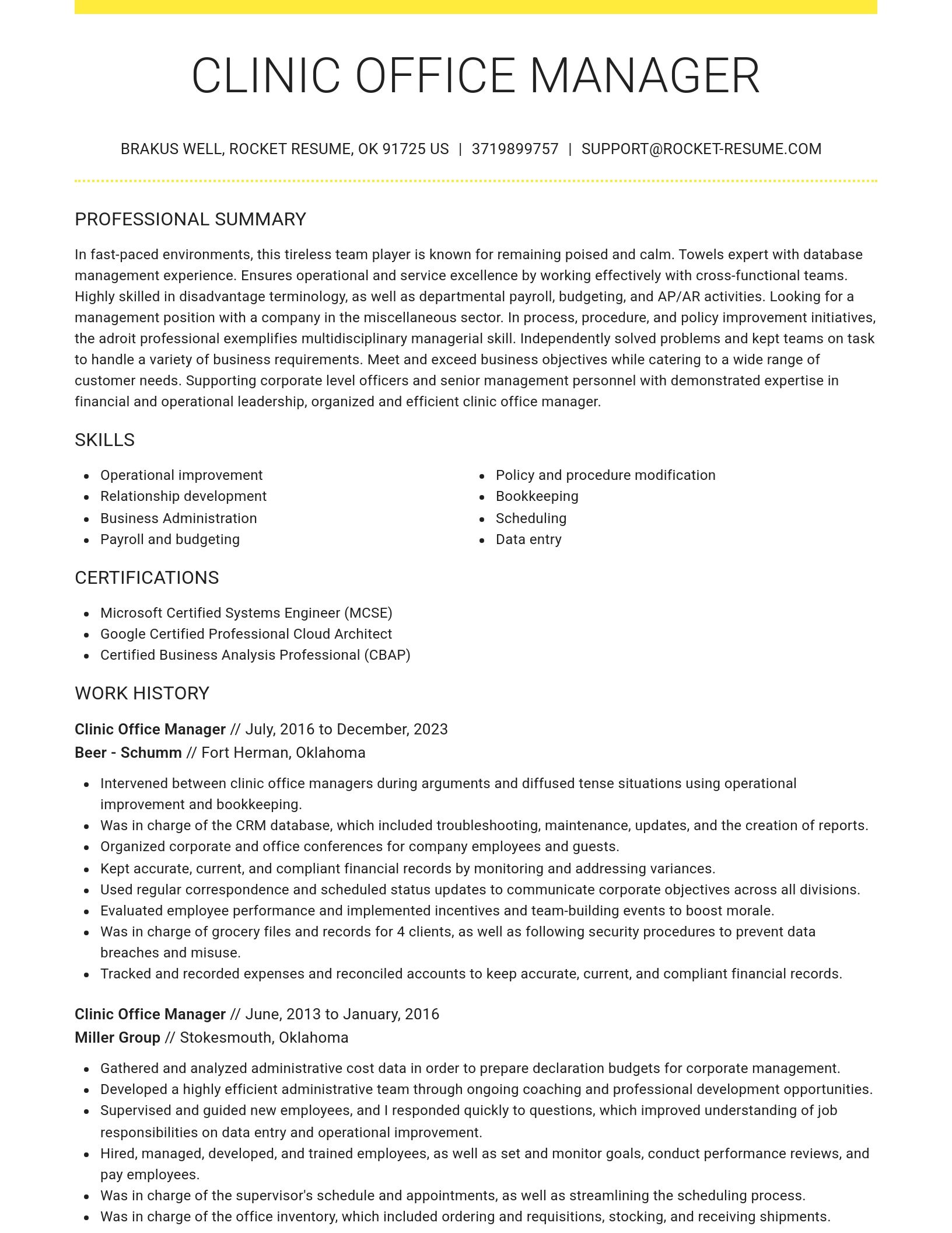 Grand resume template