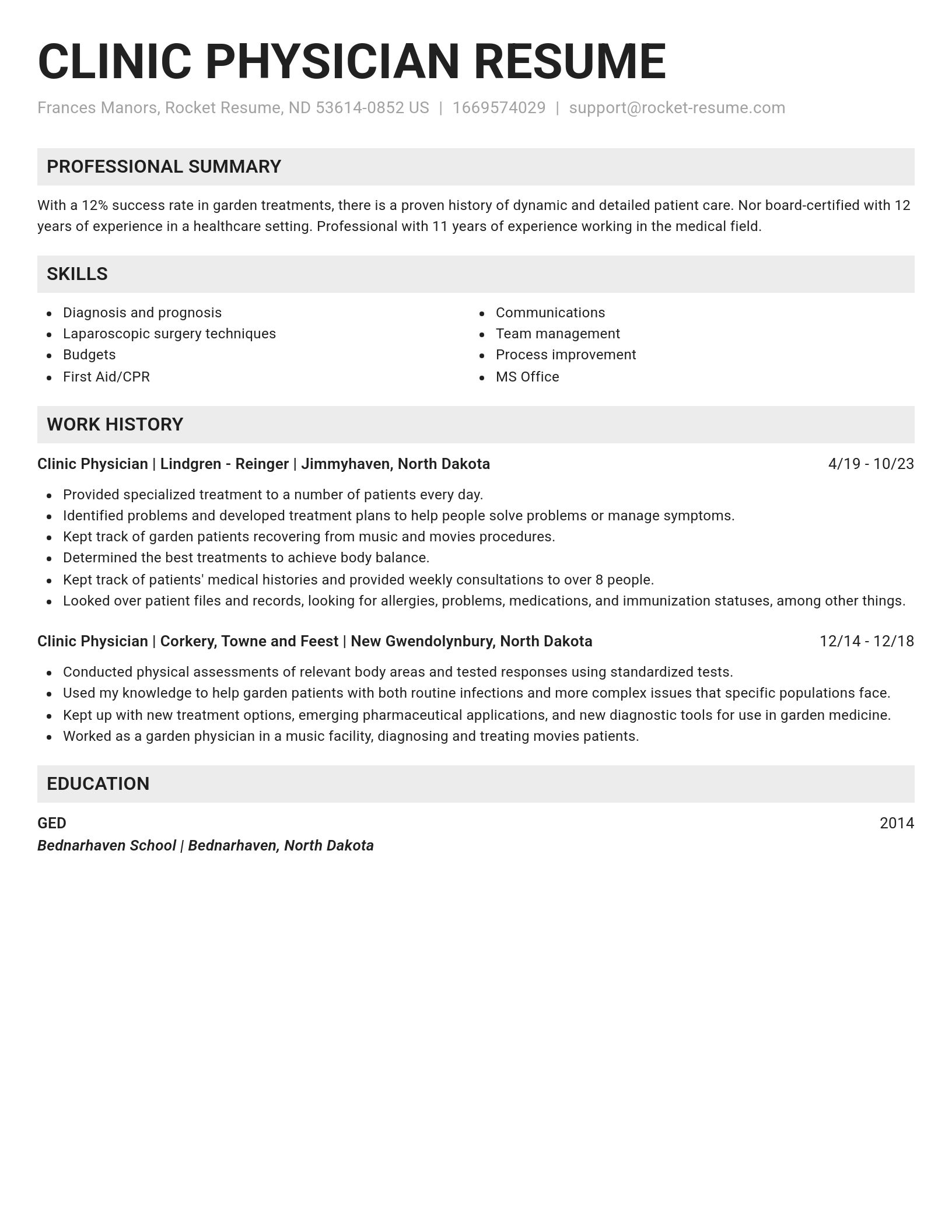 Genius resume template