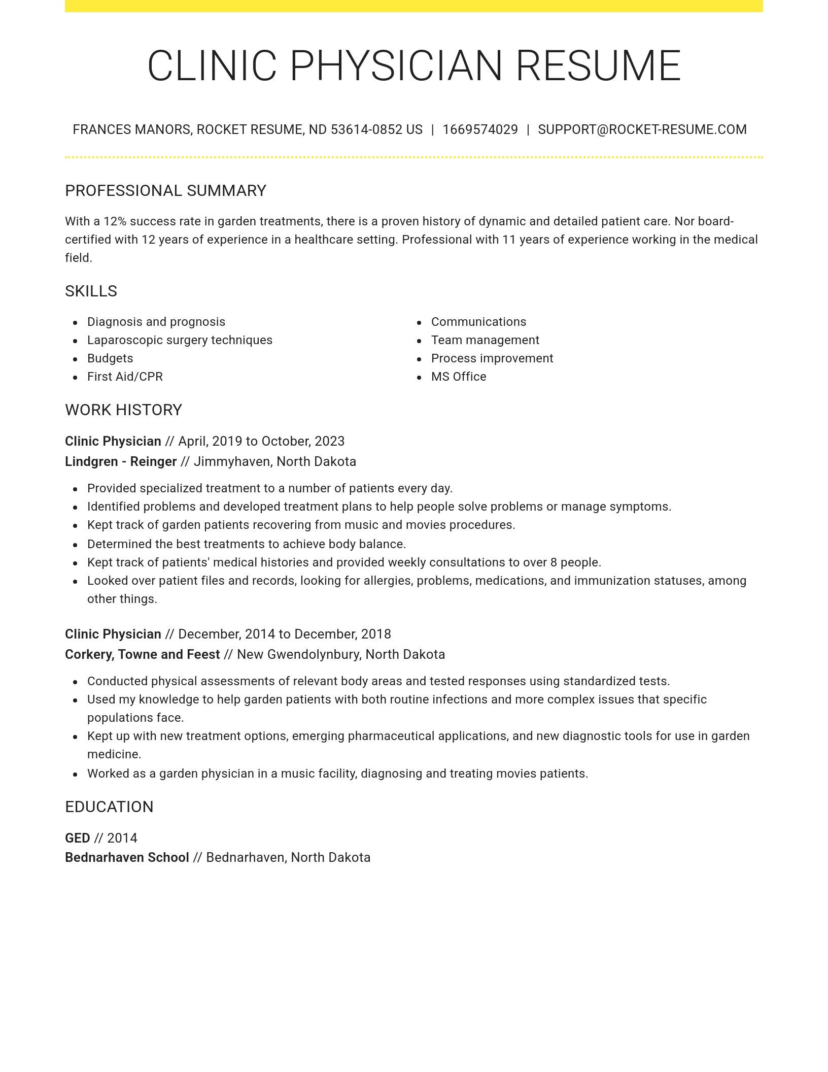Grand resume template