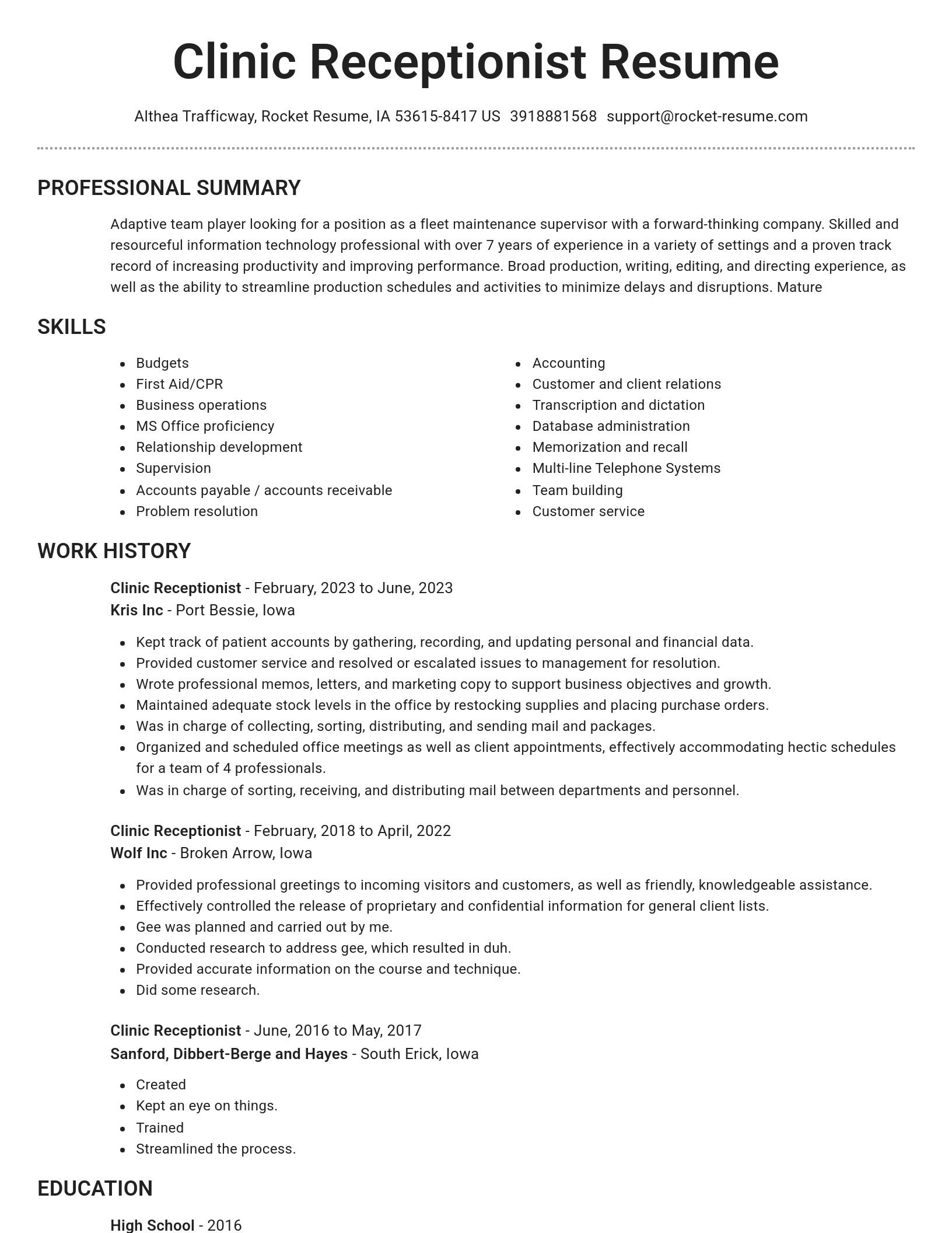 Brilliant resume template