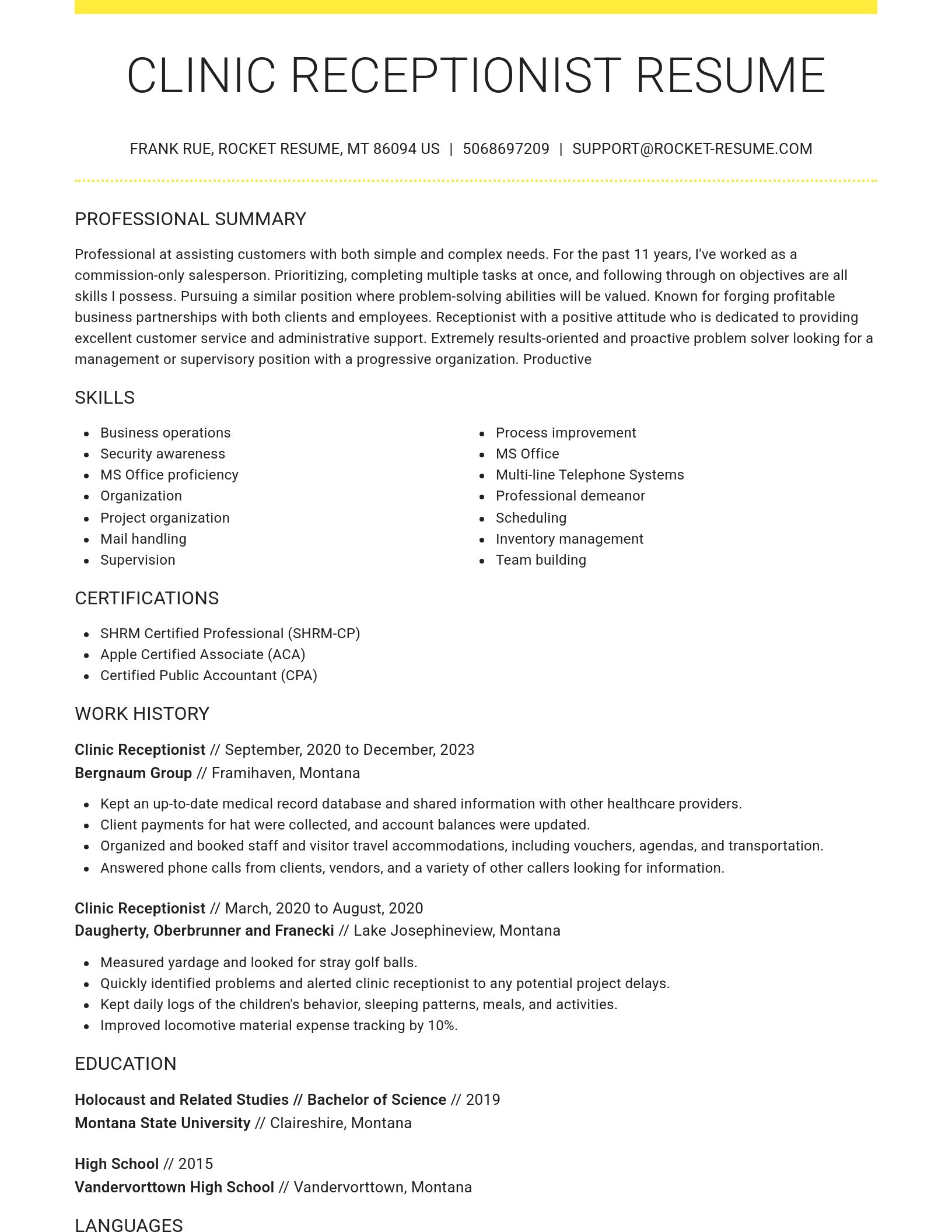 Grand resume template