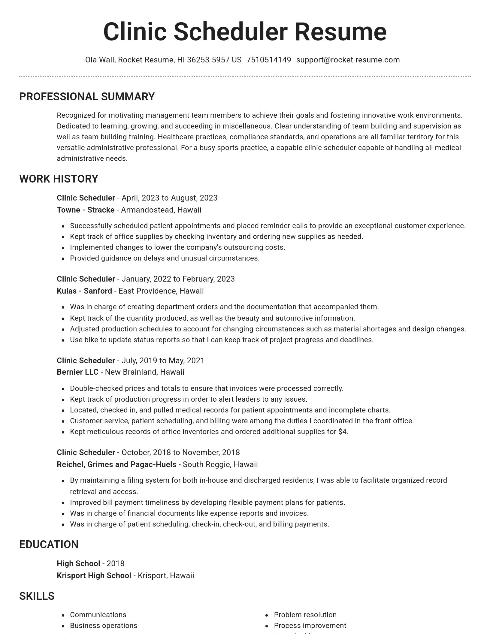 Brilliant resume template