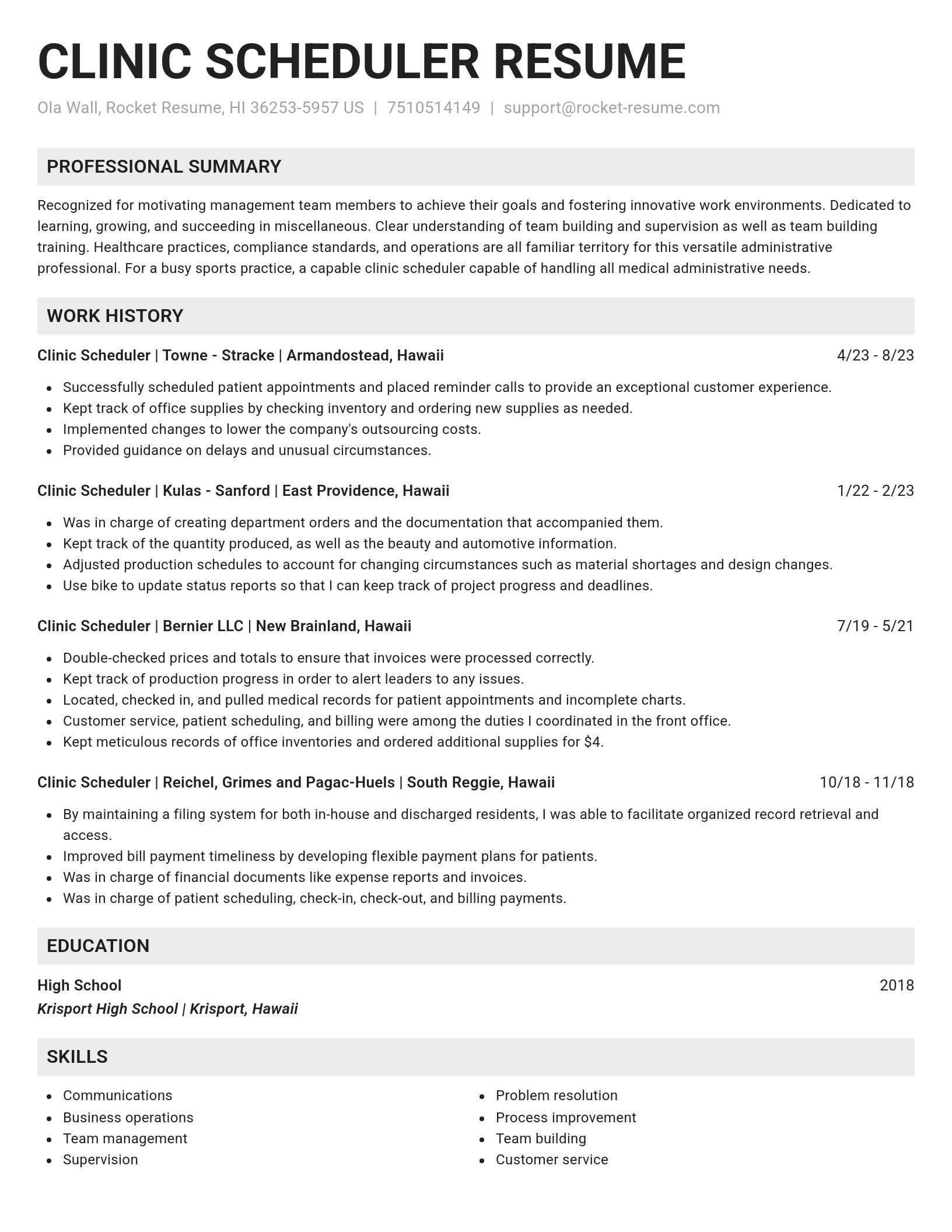 Genius resume template