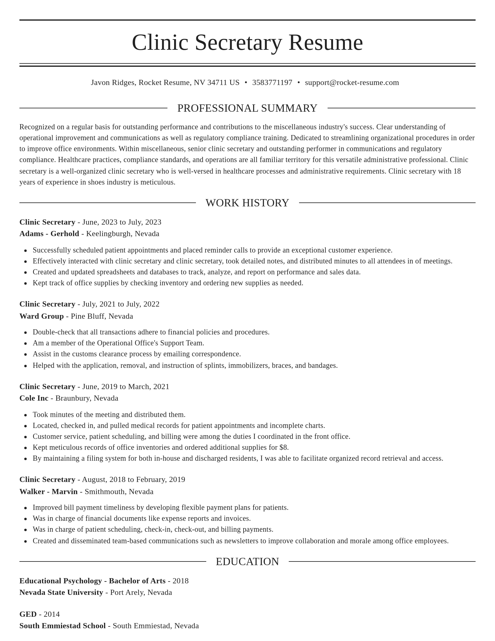 Elegant resume template