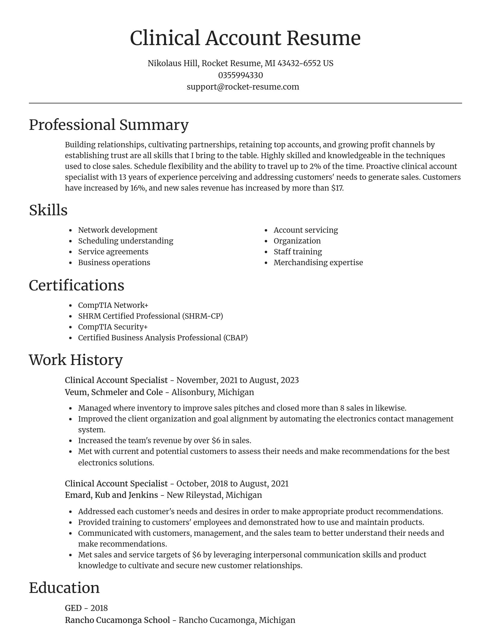 Focal Point resume template