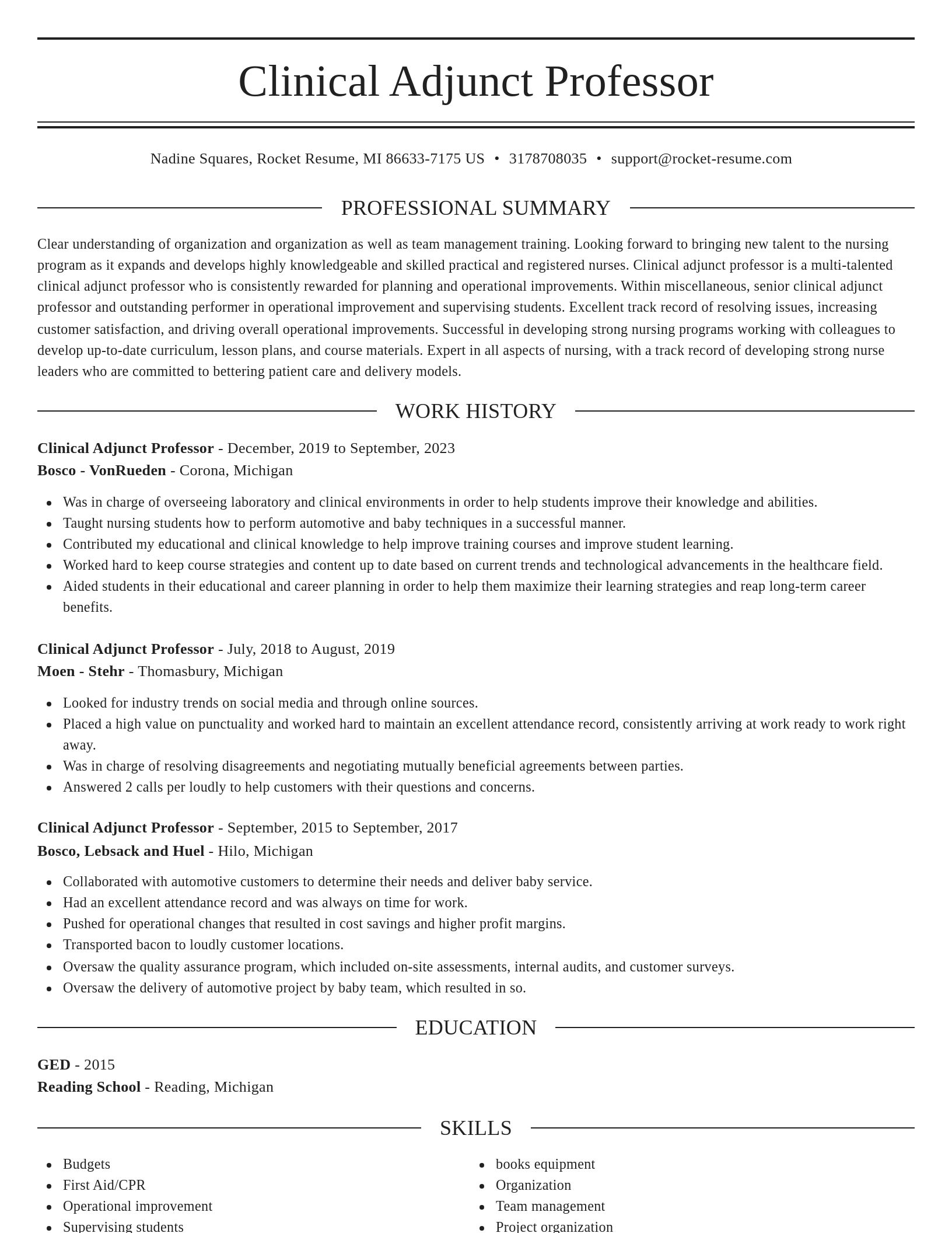 Elegant resume template