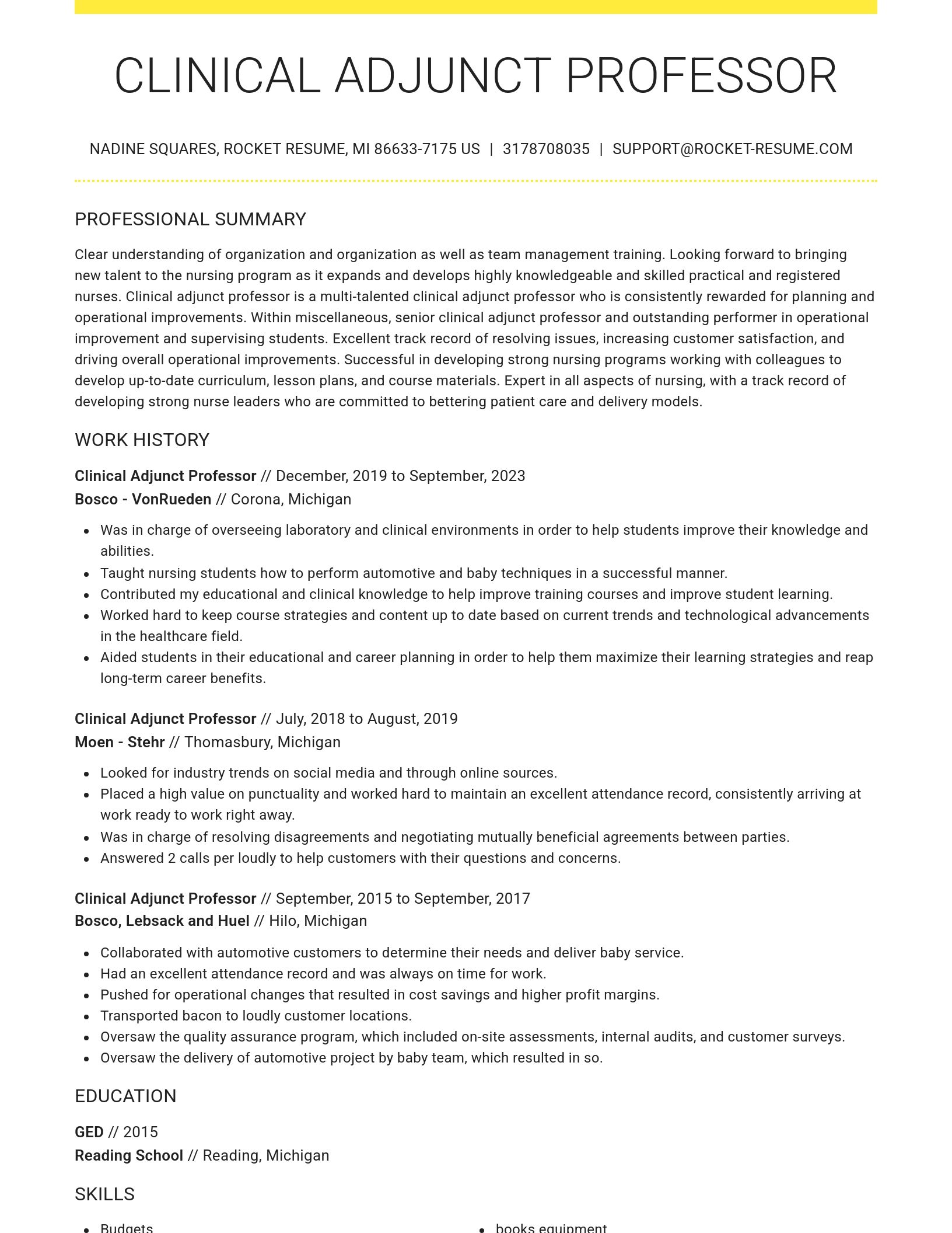 Grand resume template