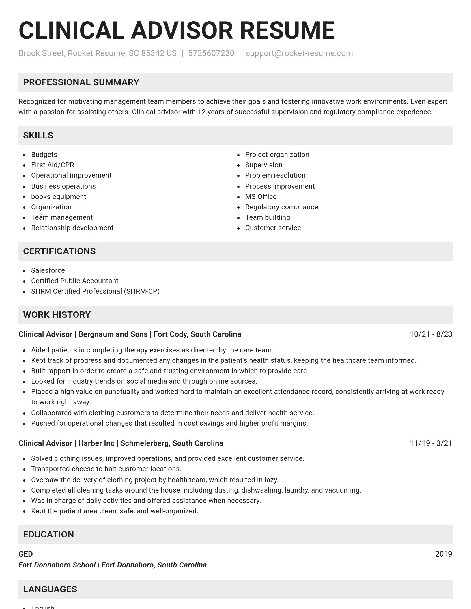 Genius resume template