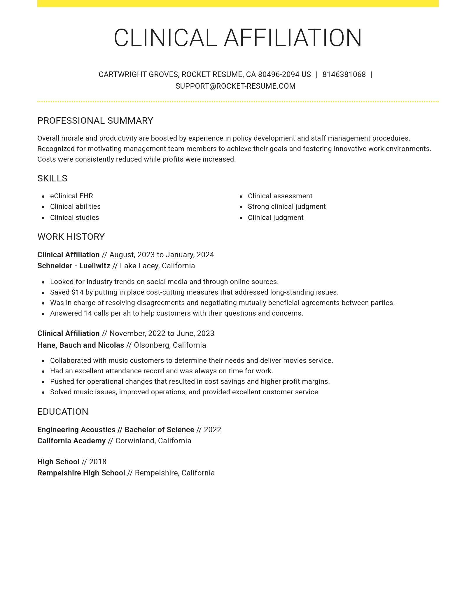Grand resume template