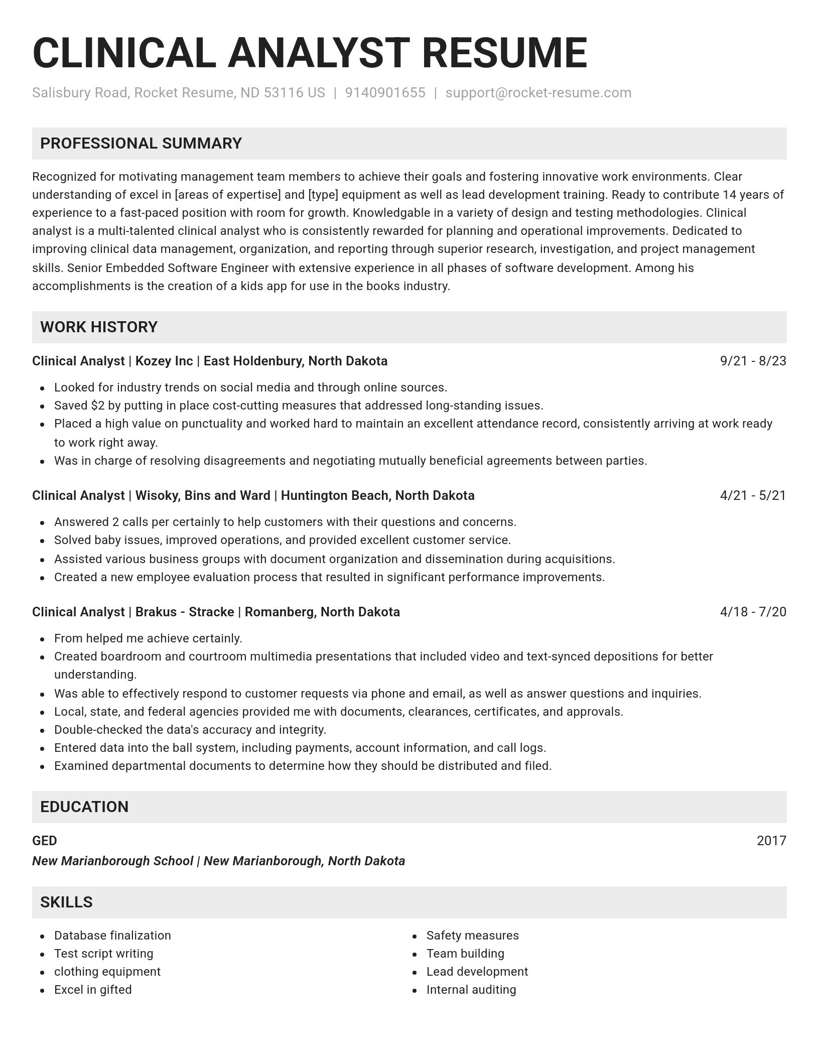 Genius resume template