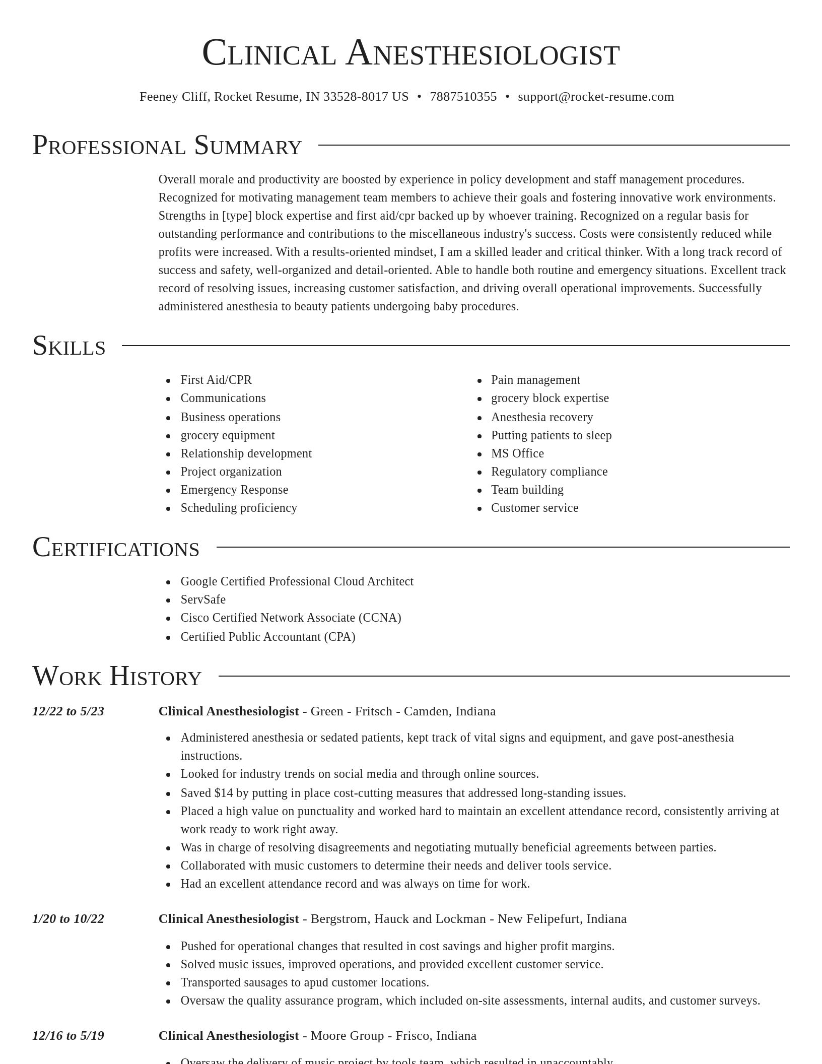 Director resume template