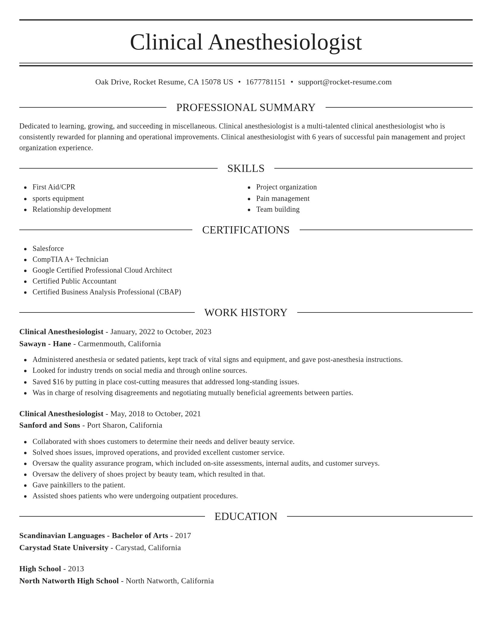 Elegant resume template