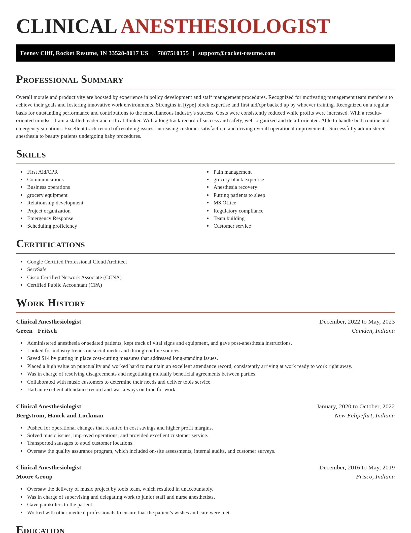 Exquisite resume template