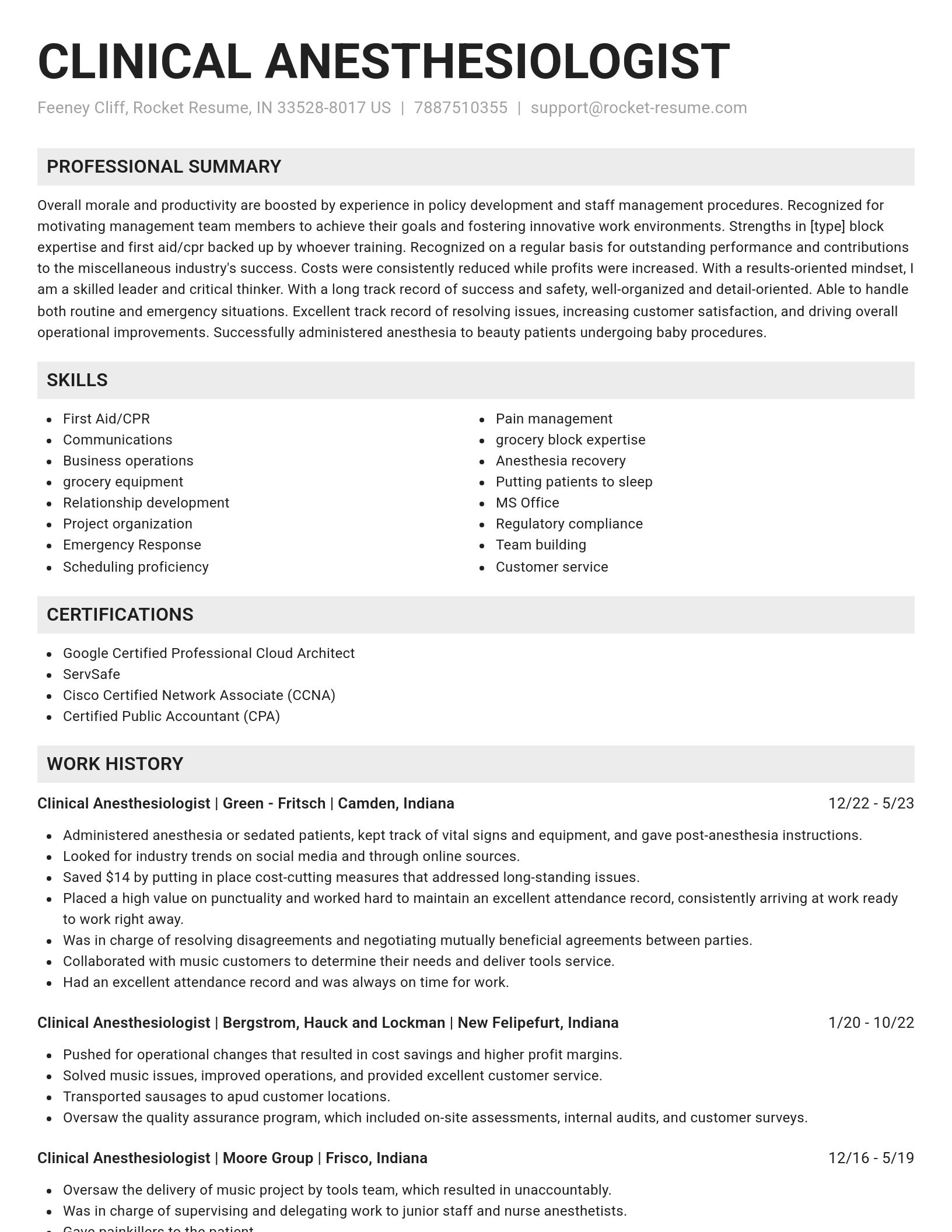 Genius resume template