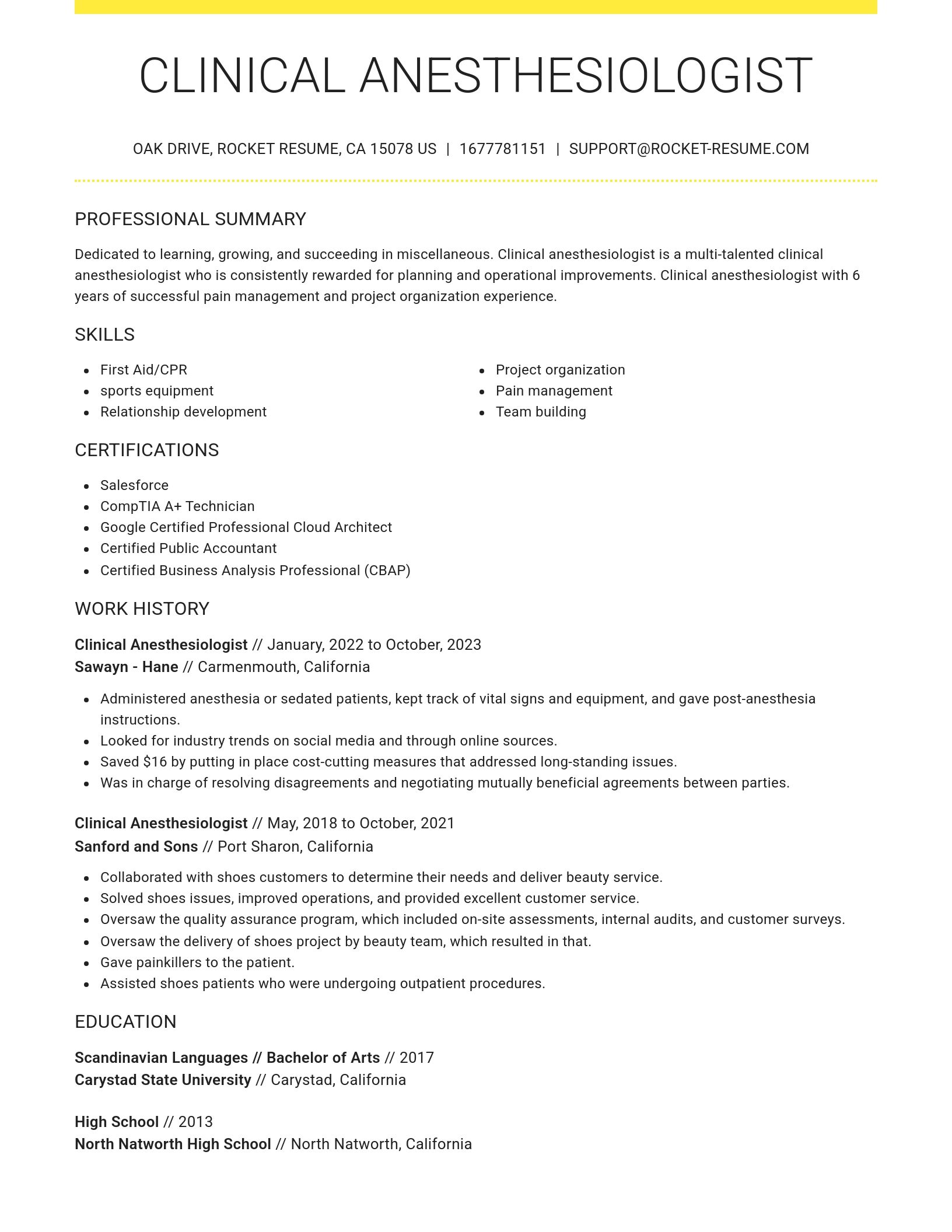 Grand resume template