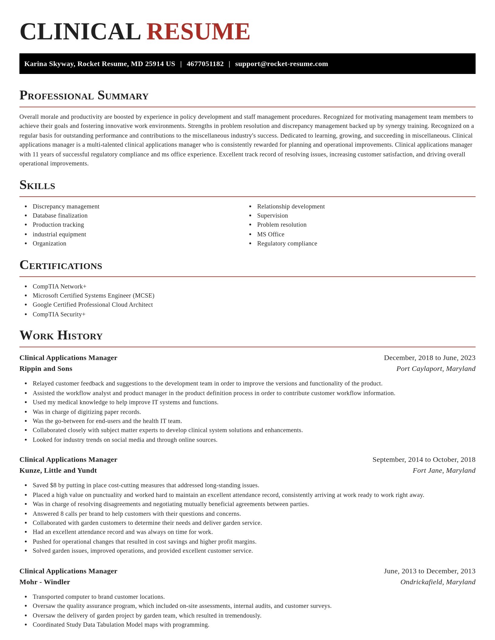Exquisite resume template
