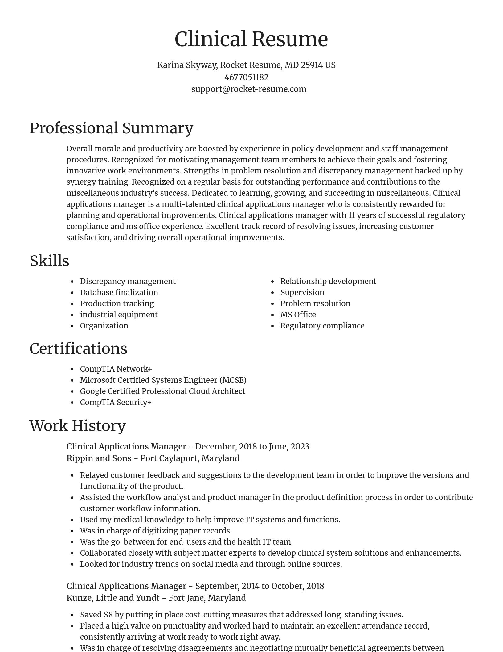 Focal Point resume template