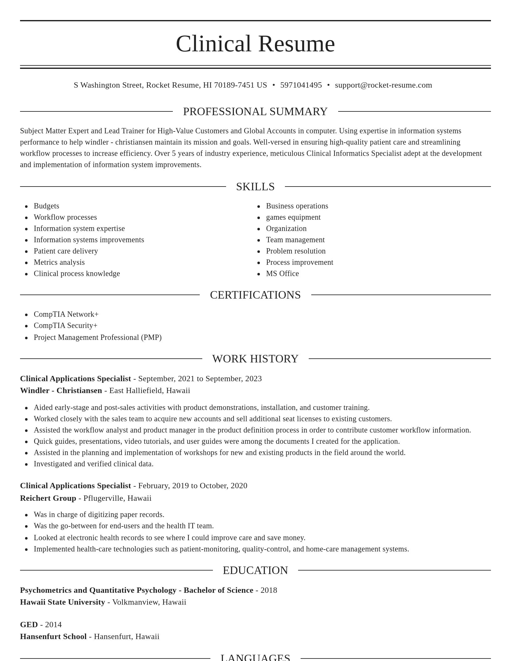 Elegant resume template