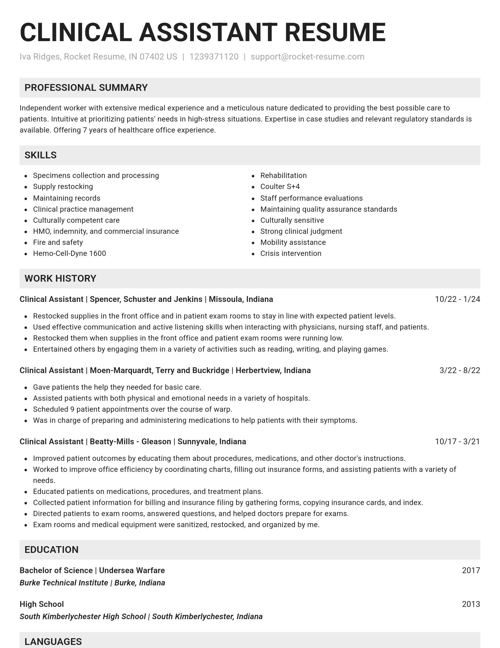 Genius resume template