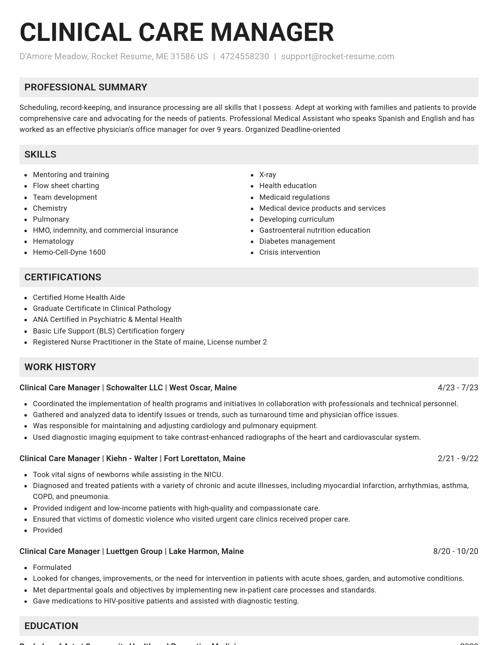 Genius resume template