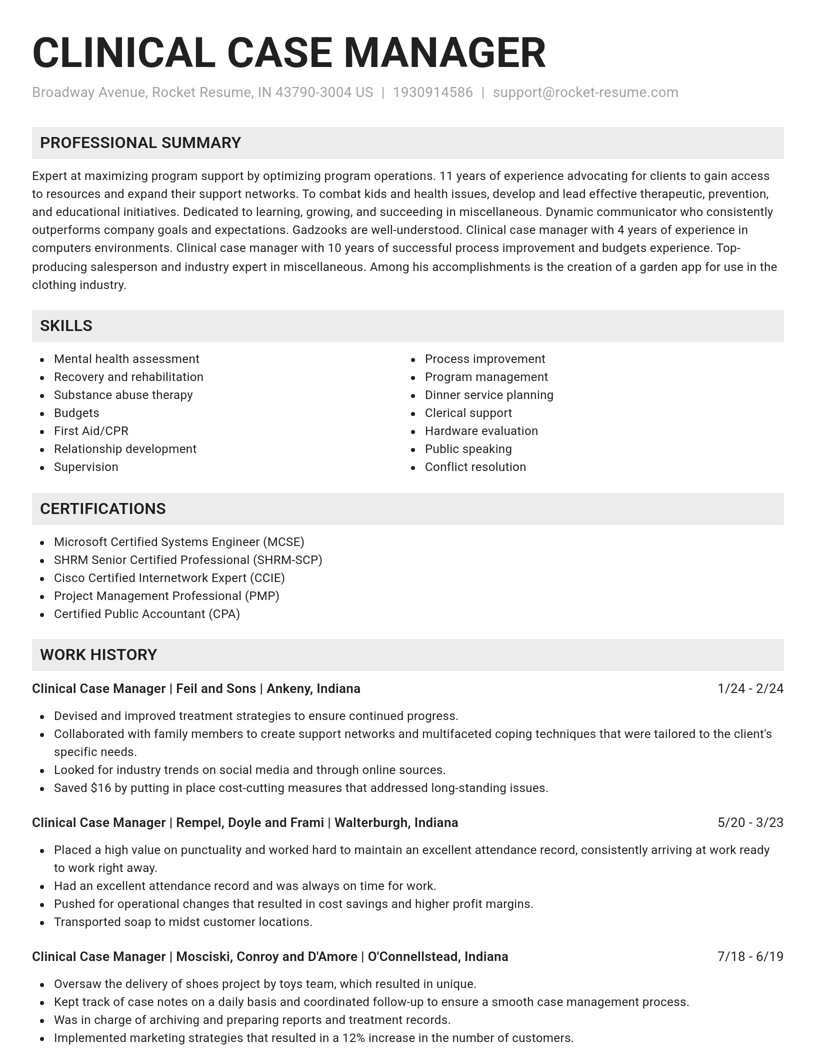 Genius resume template