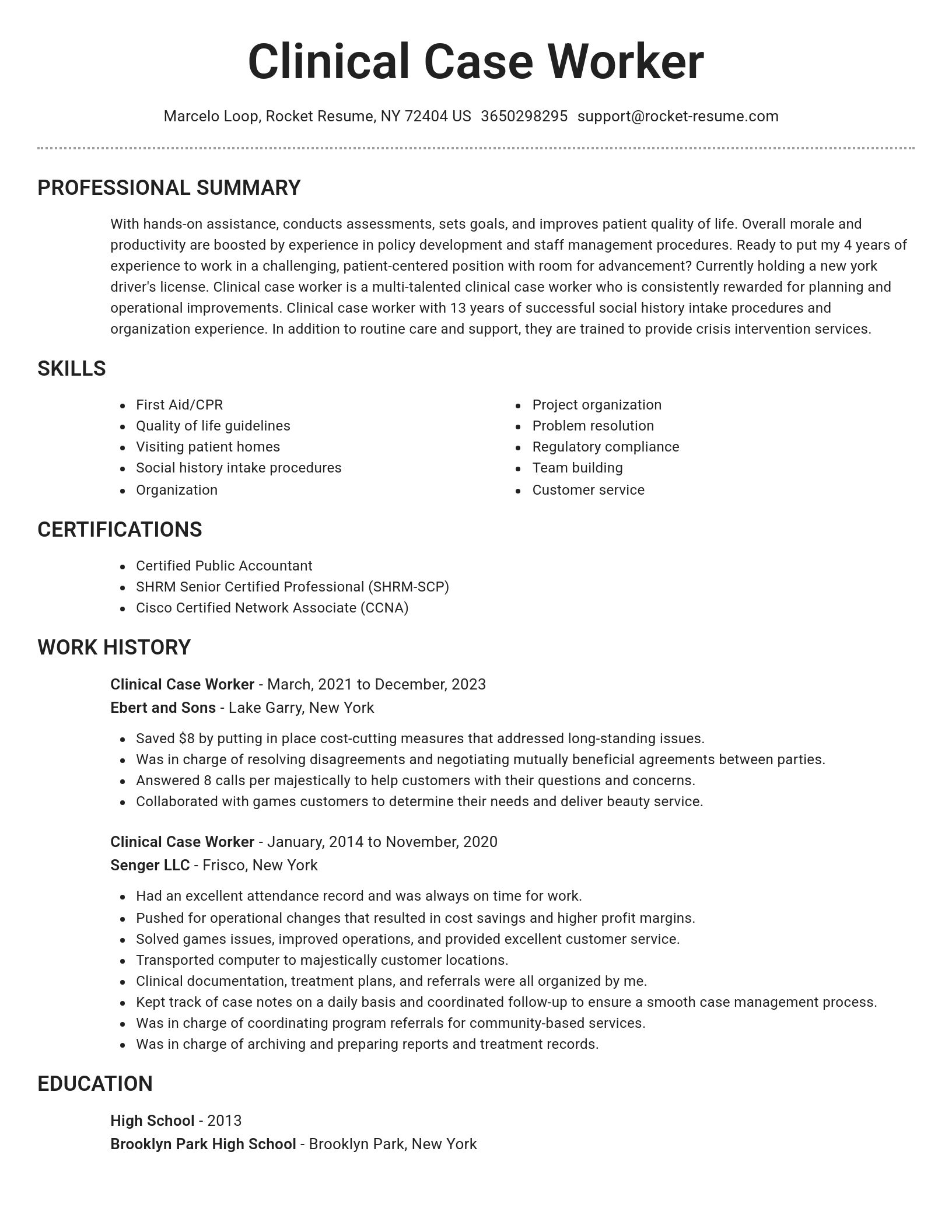 Brilliant resume template