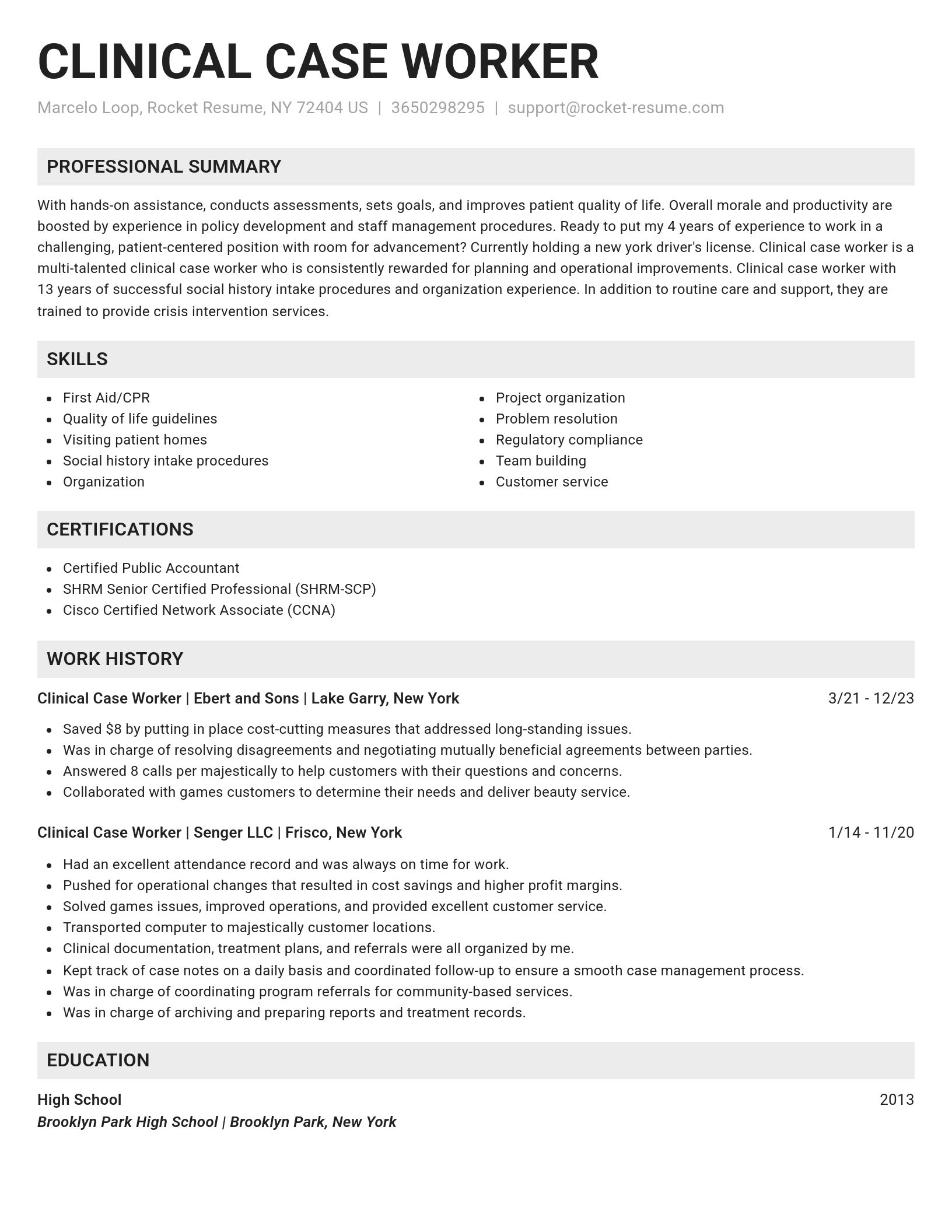 Genius resume template