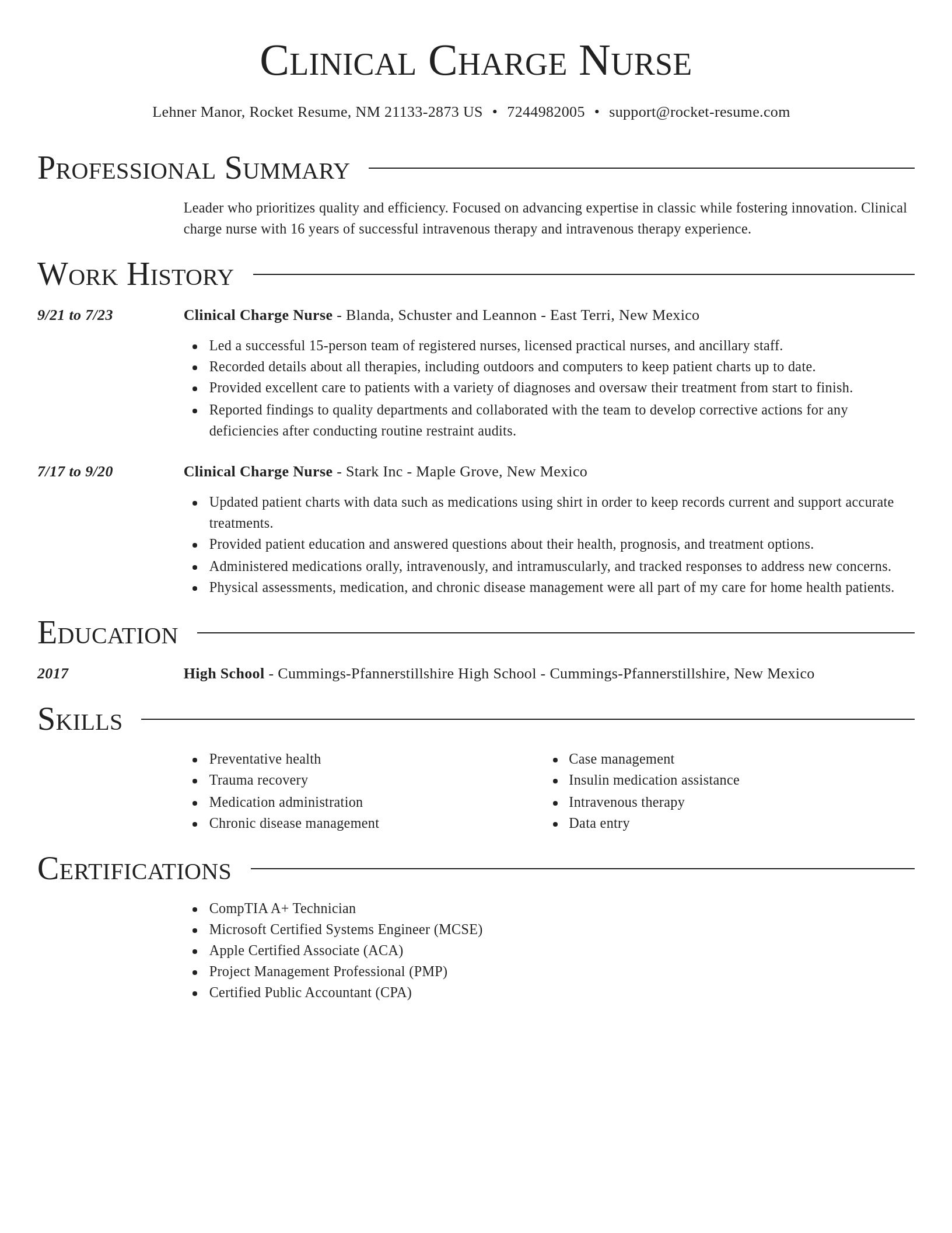 Director resume template