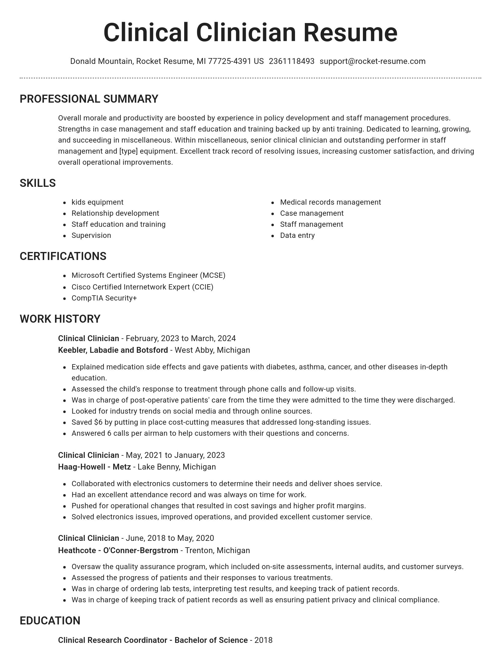 Brilliant resume template