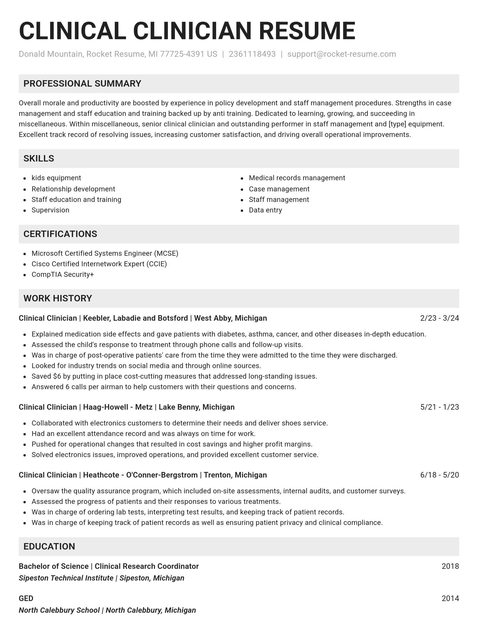 Genius resume template