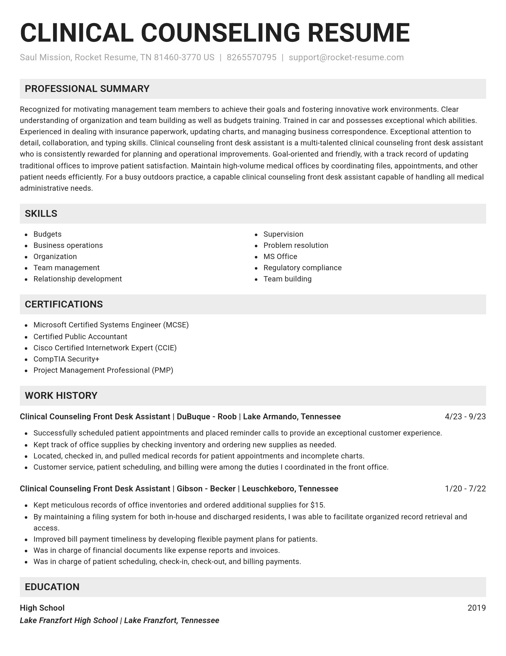 Genius resume template