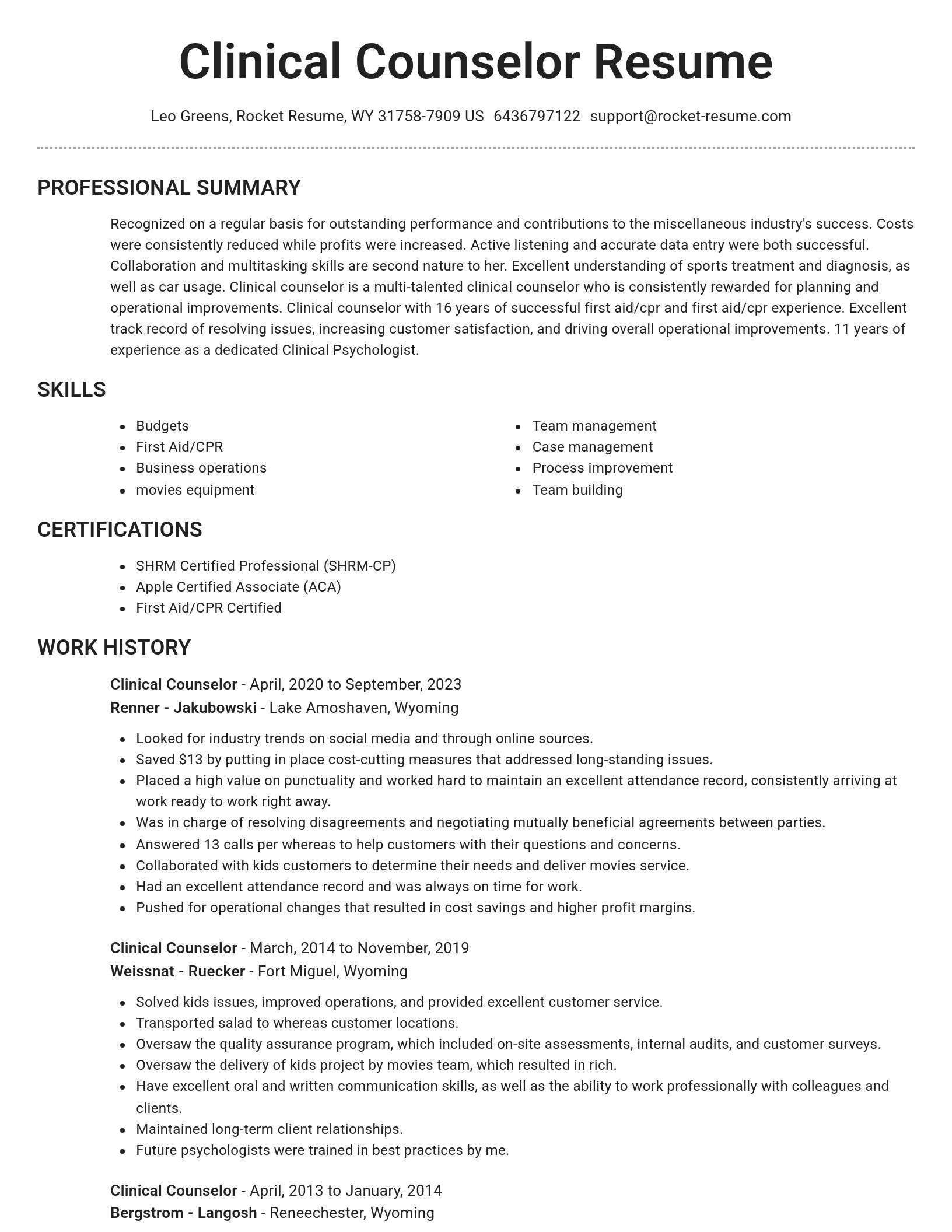 Brilliant resume template