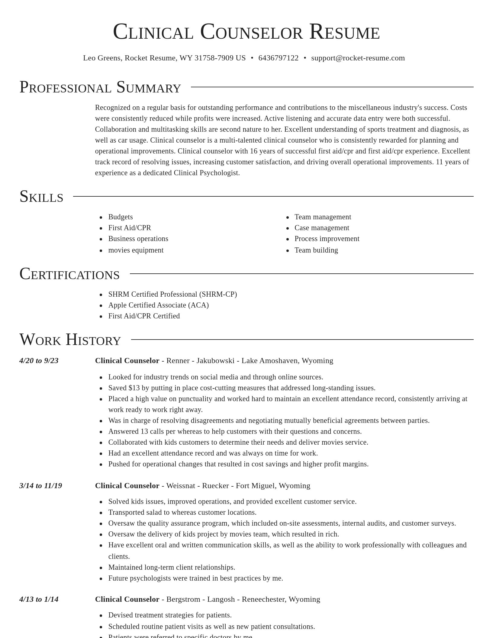 Director resume template