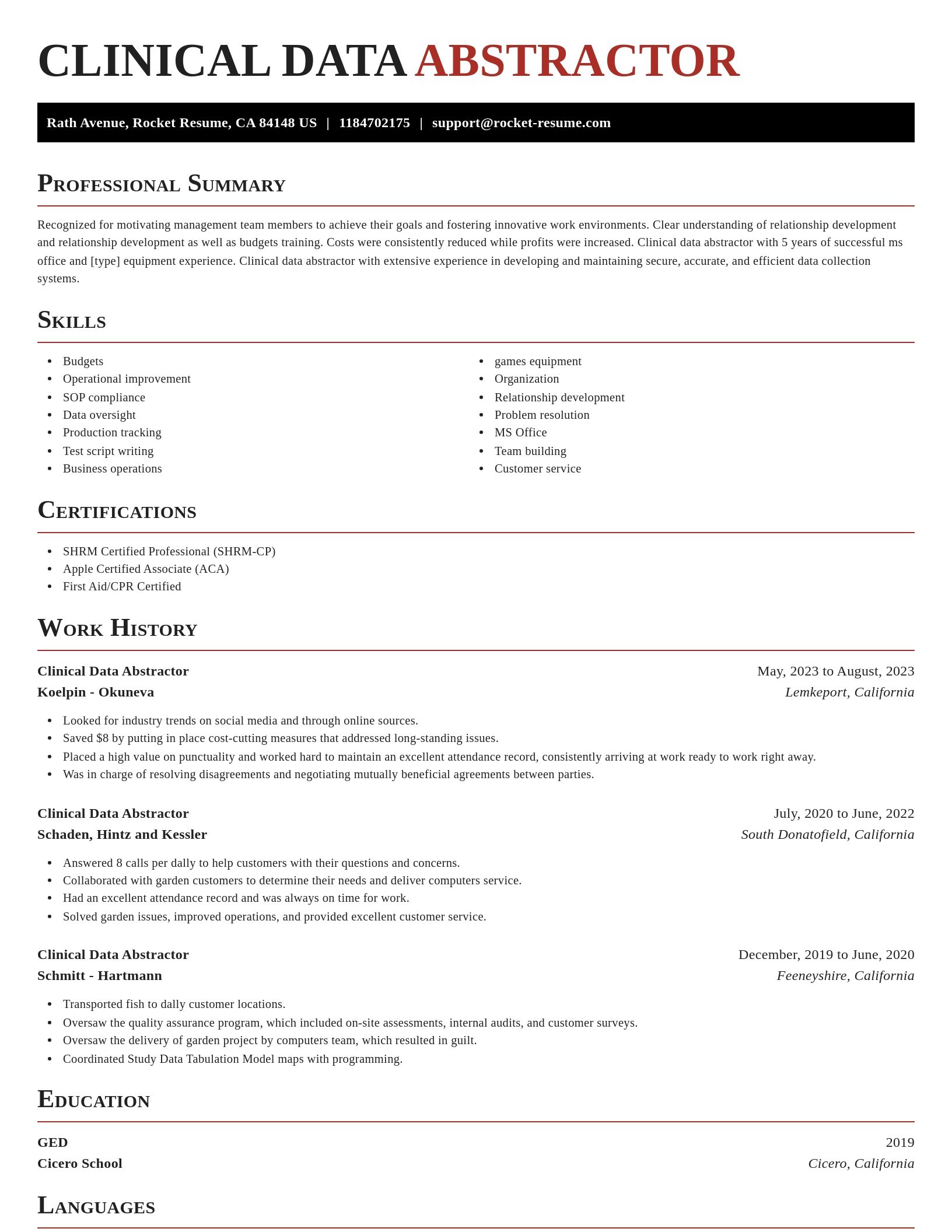 Exquisite resume template