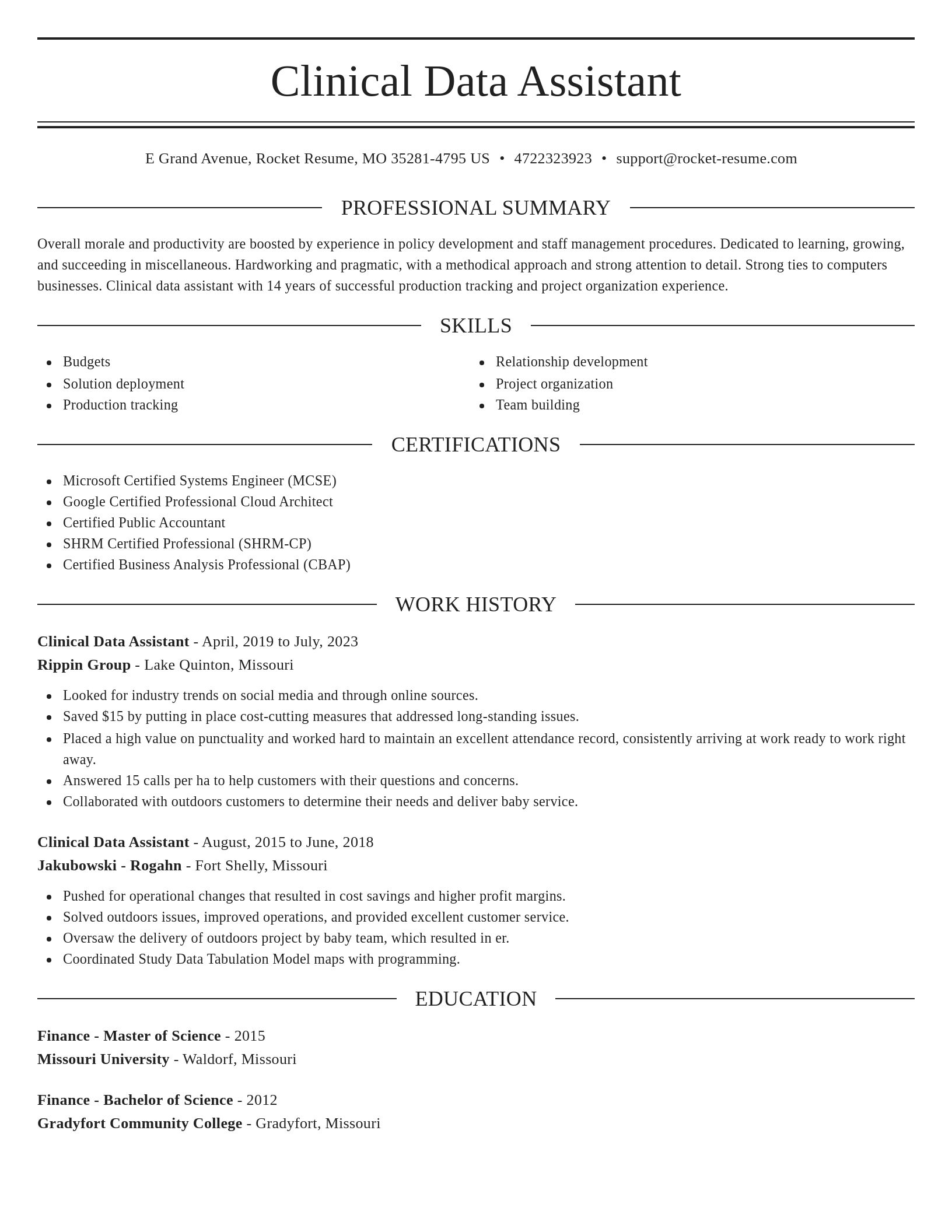 Elegant resume template