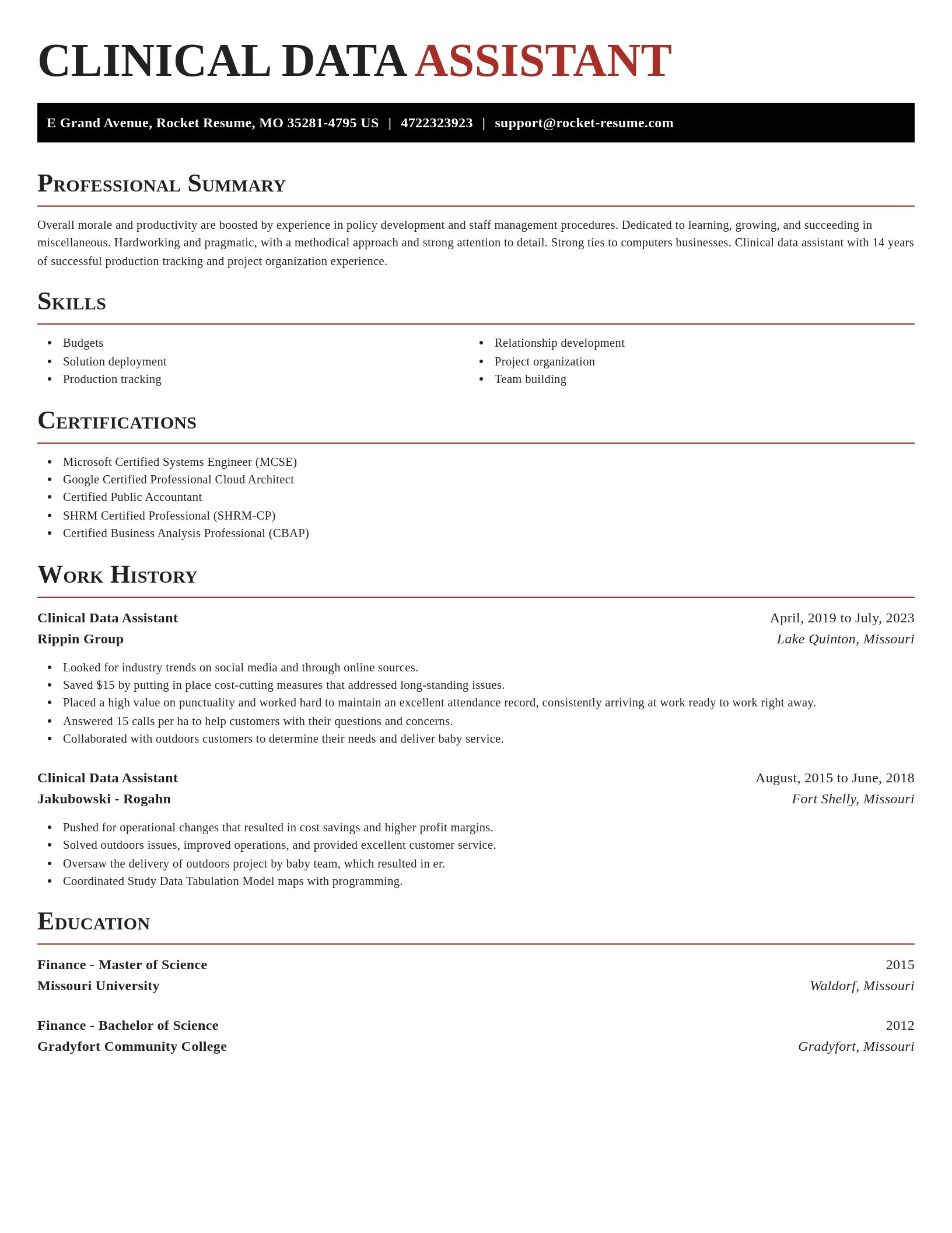 Exquisite resume template