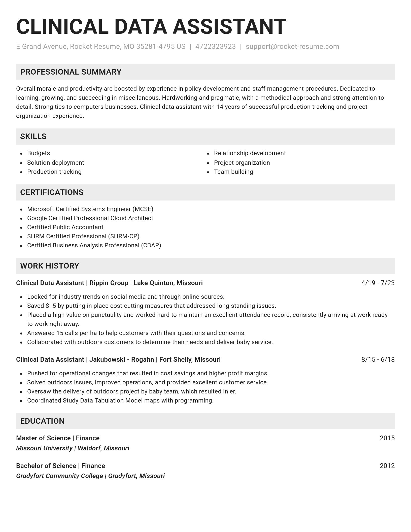 Genius resume template