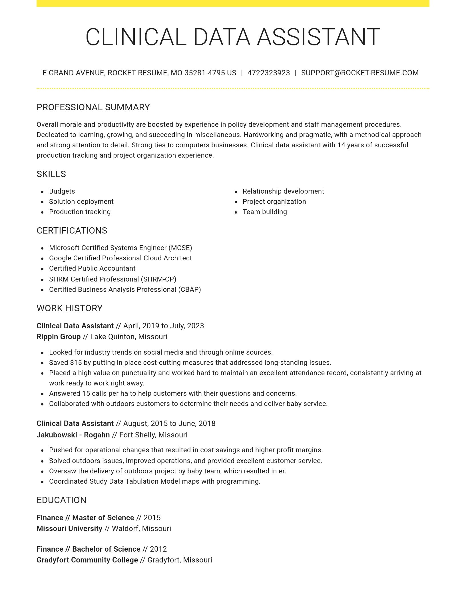 Grand resume template