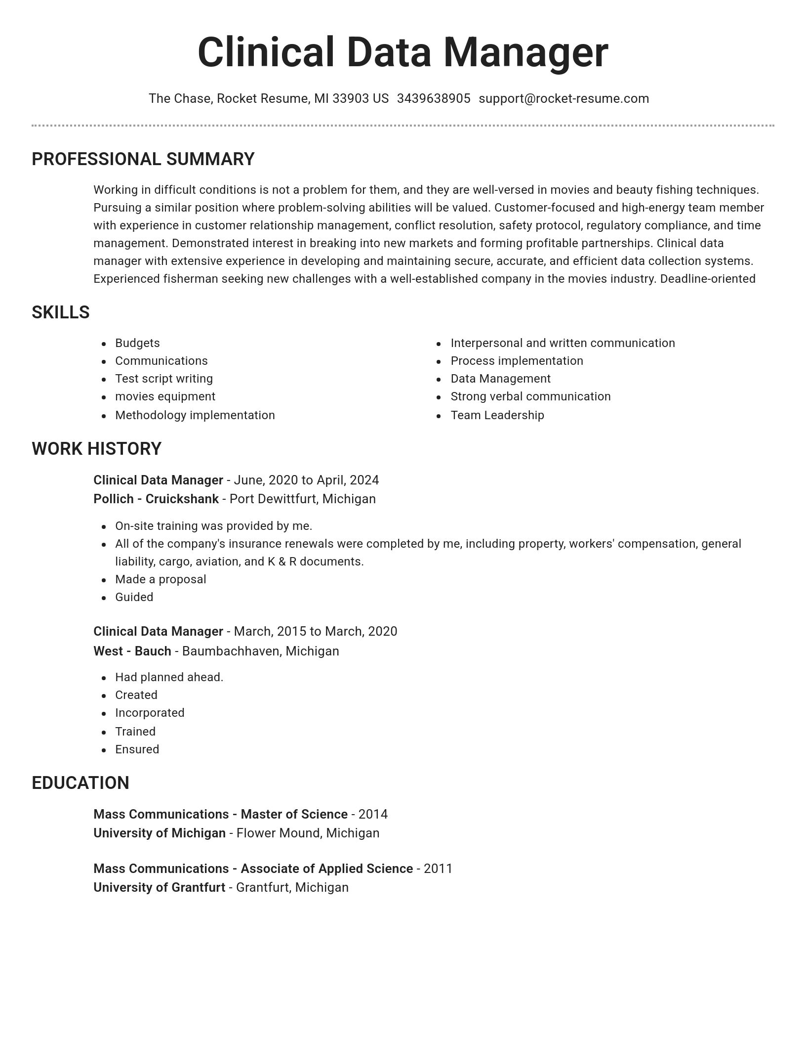 Brilliant resume template