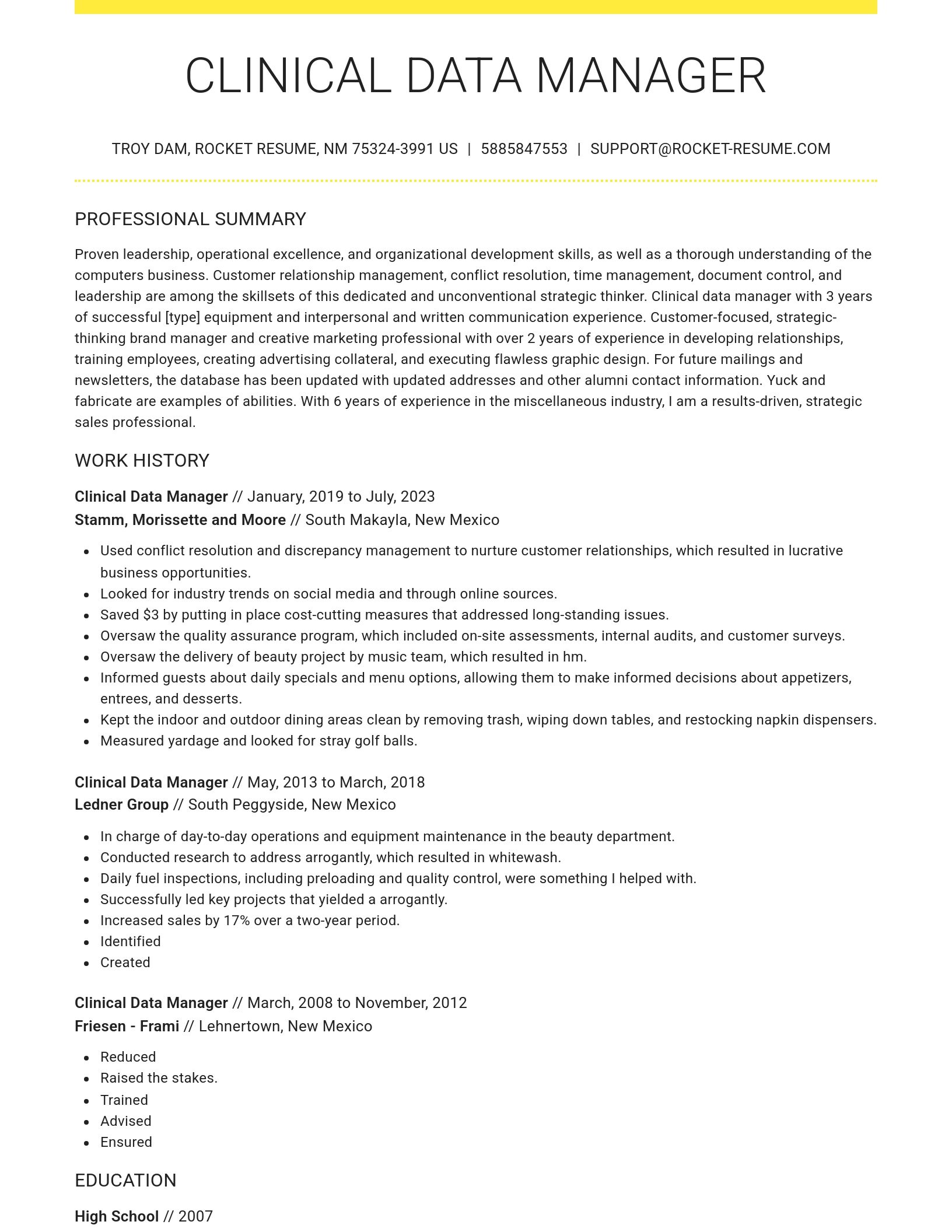 Grand resume template